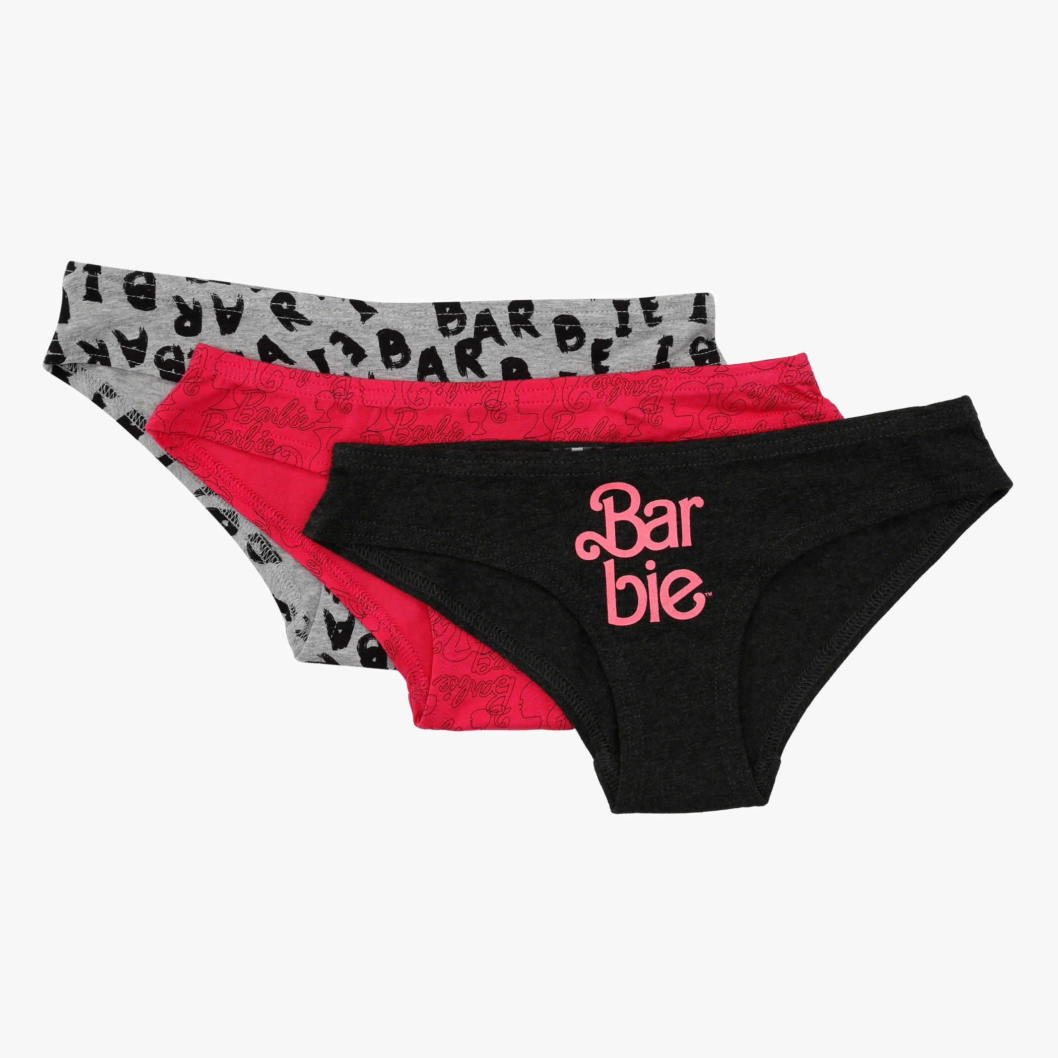 Barbie Print Bikini Briefs - Set of 3-women-clothing-lingerie-panties-image-1