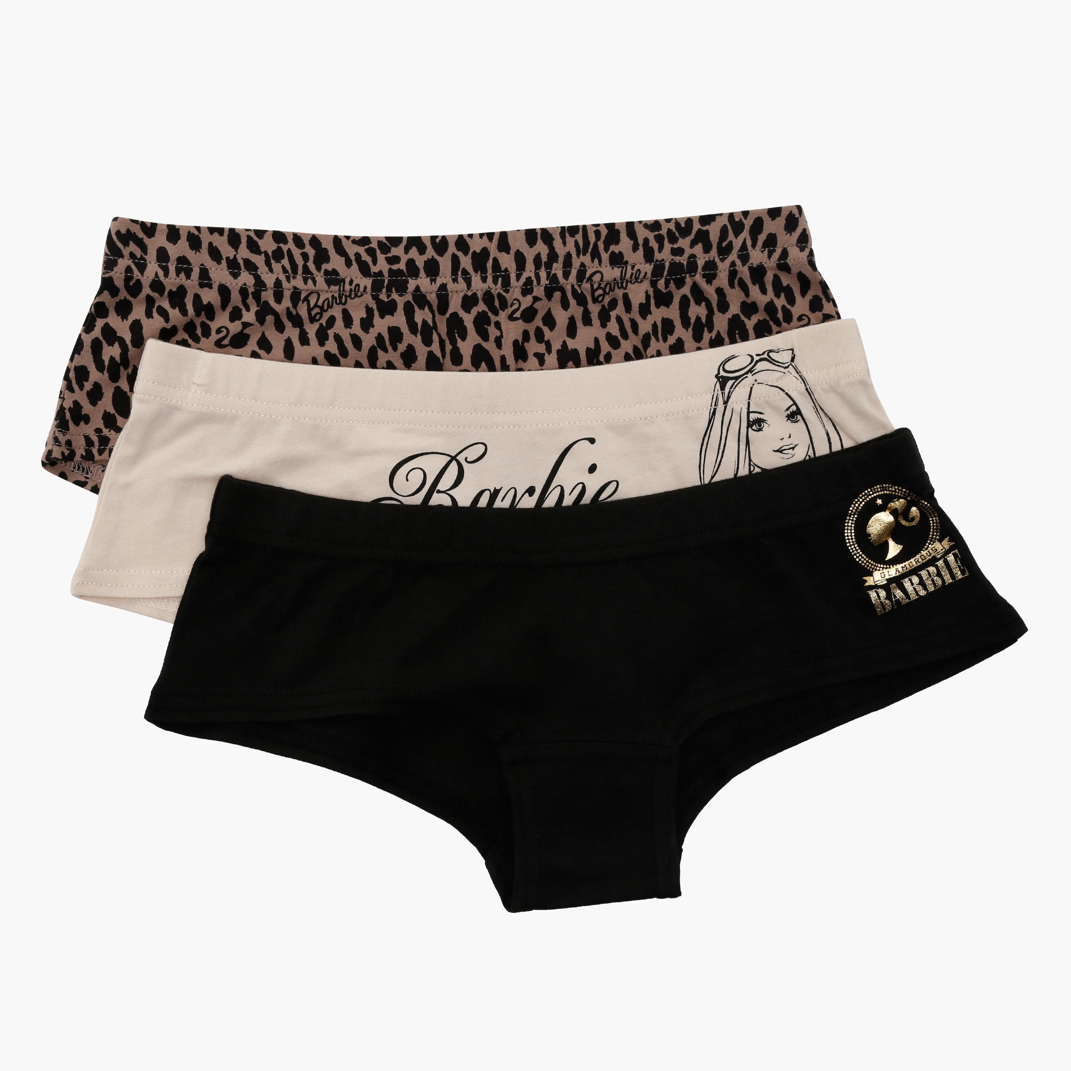 Barbie Print Bikini Briefs - Set of 3-women-clothing-lingerie-panties-image-1