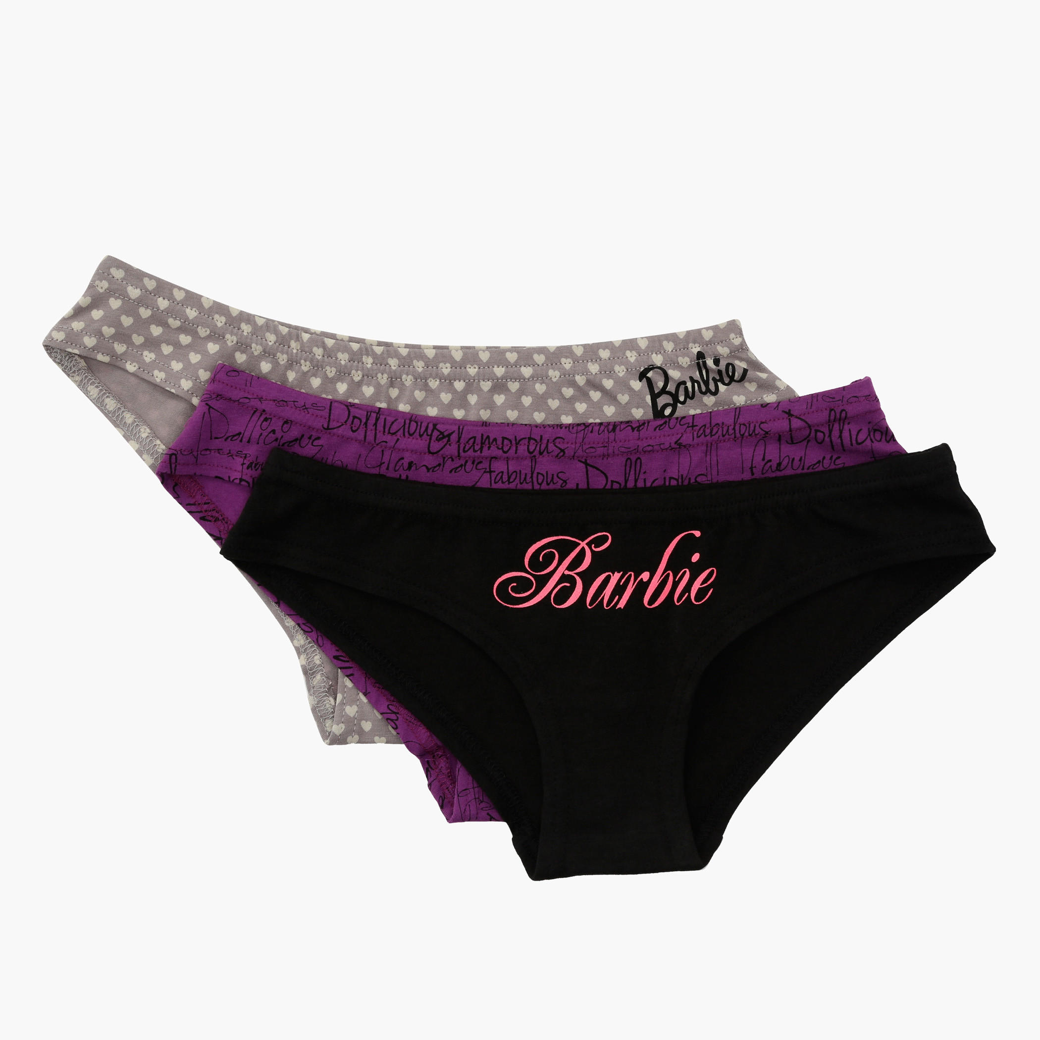 Barbie Printed Bikini Briefs - Set of 3-women-clothing-lingerie-panties-image-1
