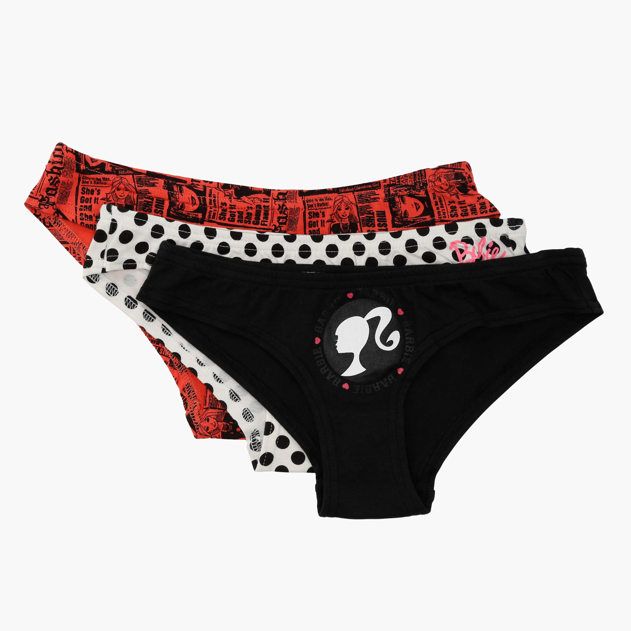 Barbie Printed Bikini Briefs - Set of 3-women-clothing-lingerie-panties-image-1