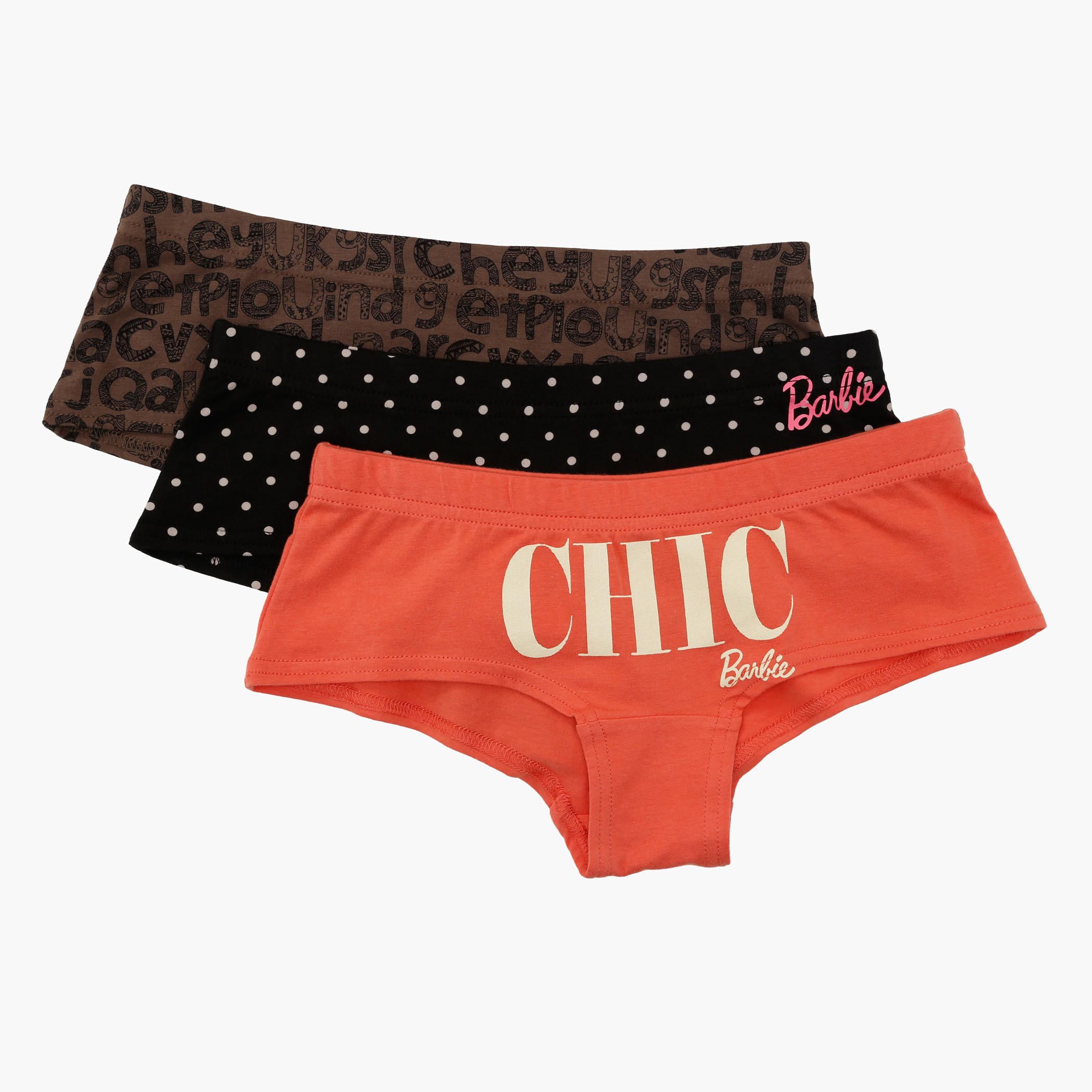 Barbie Print Briefs - Set of 3-women-clothing-lingerie-panties-image-1