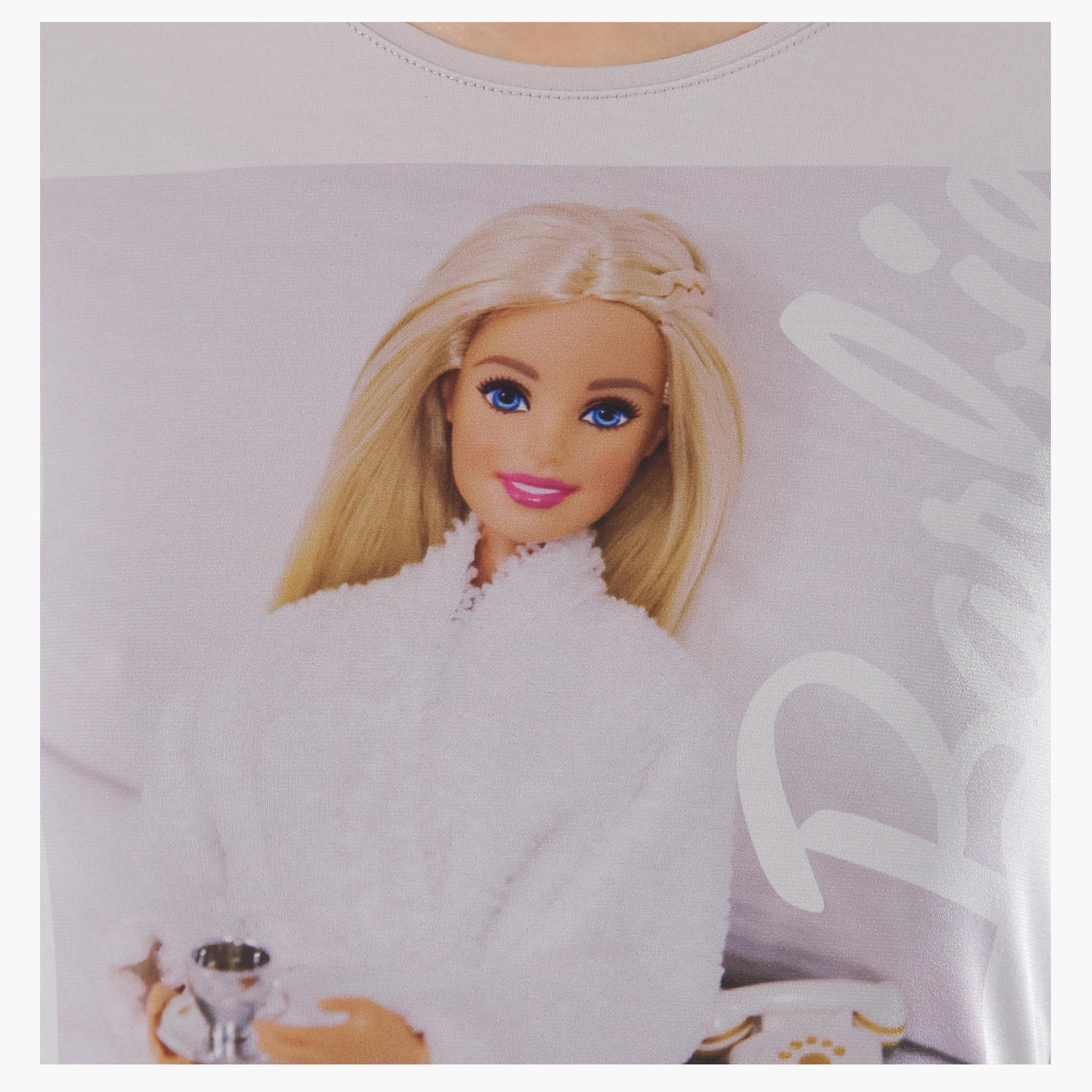 Barbie Printed T-Shirt with Round Neck and Short Sleeves-women-clothing-tshirts-image-4