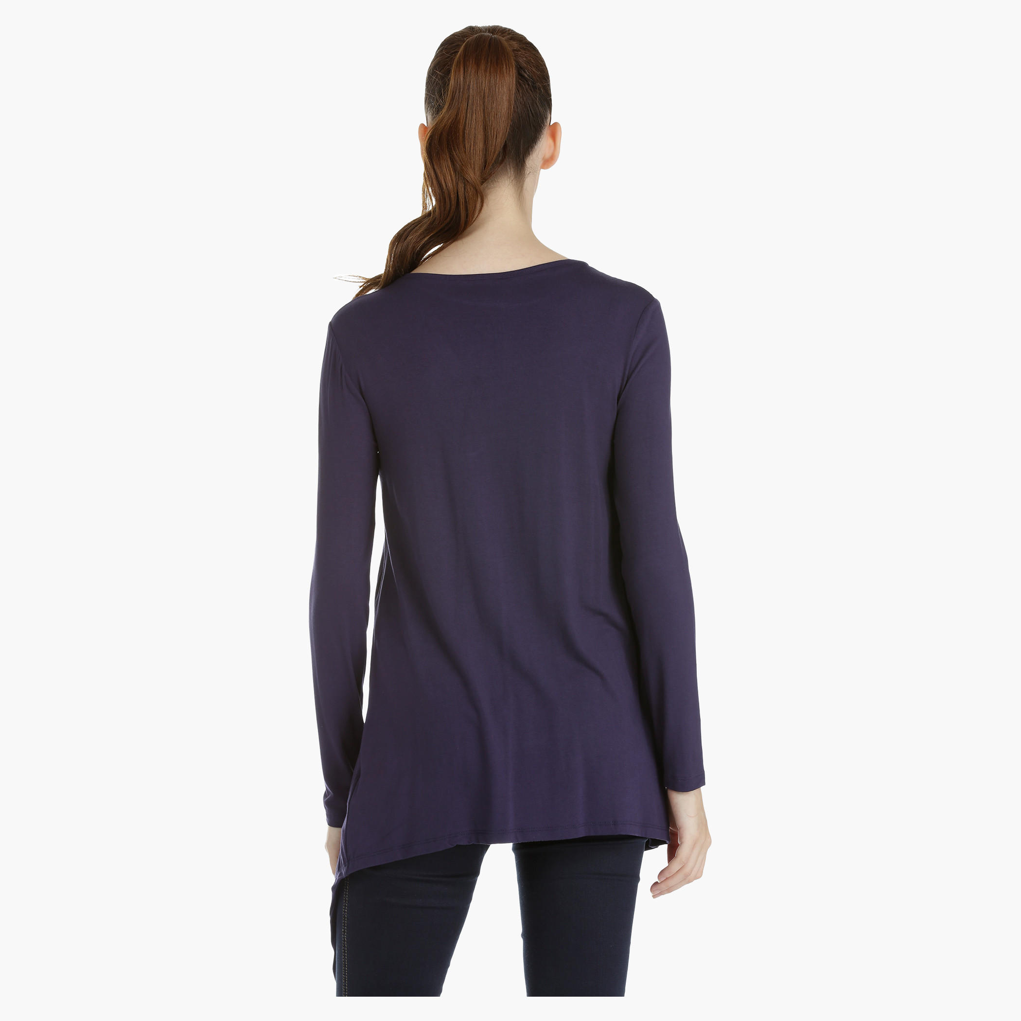 Barbie Asymmetrical Top with Long Sleeves-women-clothing-tshirts-image-2