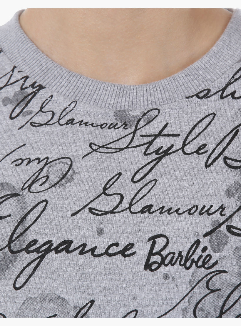 Barbie Printed Melange Sweatshirt with Long Sleeves-women-winterwear-hoodiesandsweatshirts-sweatshirts-image-4