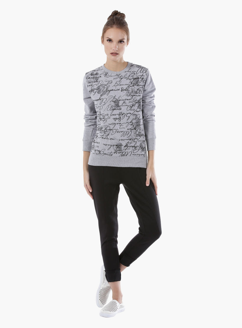 Barbie Printed Melange Sweatshirt with Long Sleeves-women-winterwear-hoodiesandsweatshirts-sweatshirts-image-5