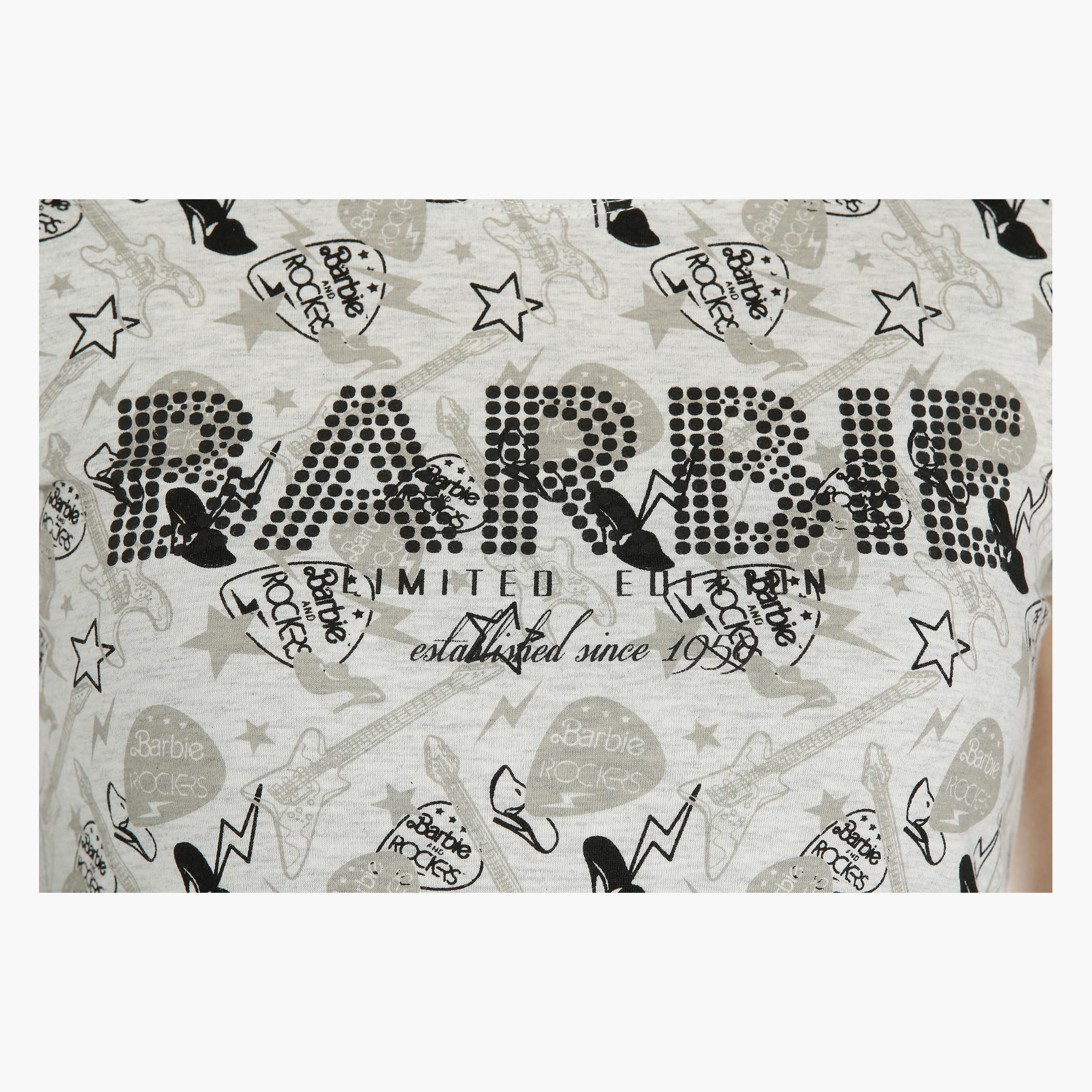 Barbie Printed Top with Short Sleeves-women-clothing-tshirts-image-2