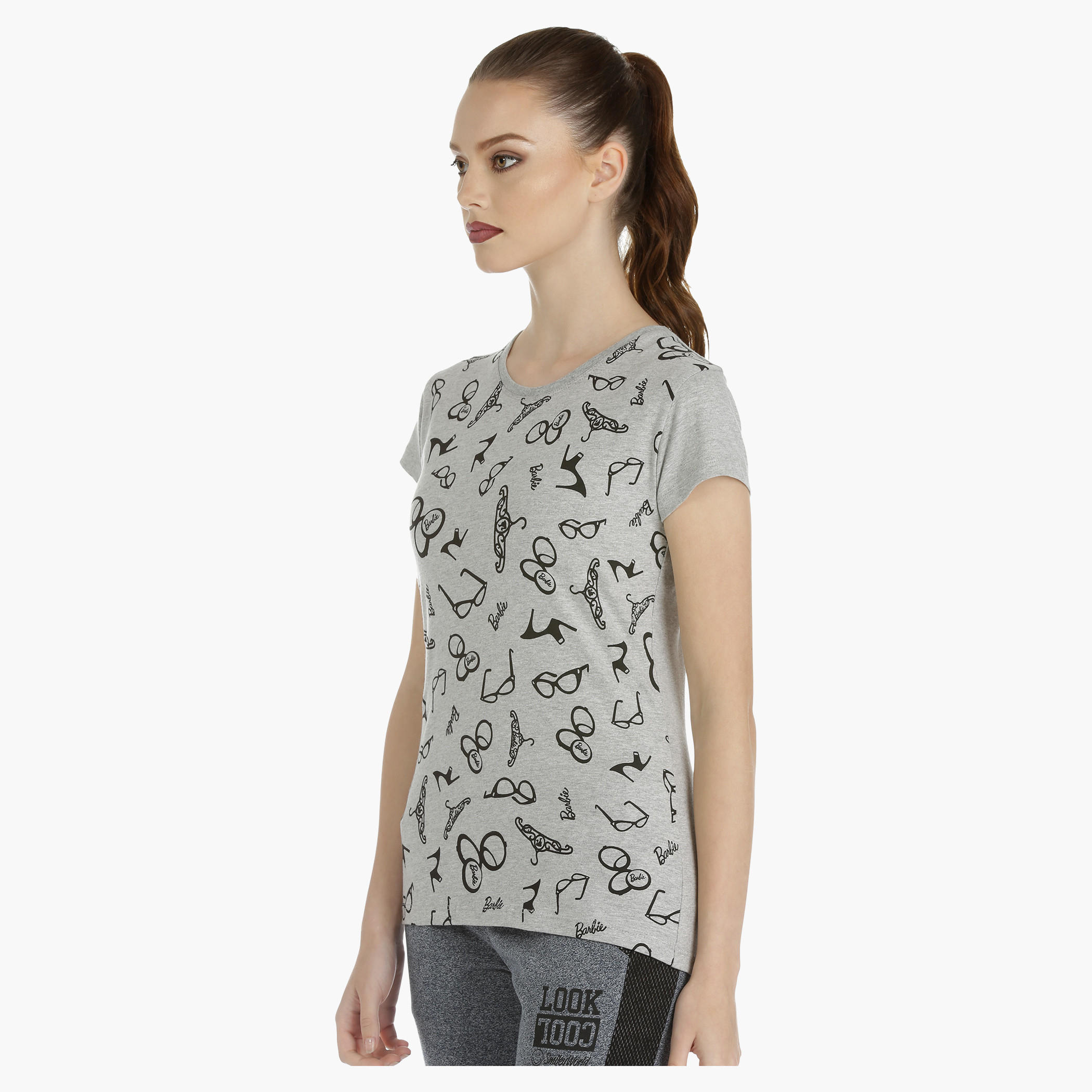 Barbie Printed Top with Short Sleeves-women-clothing-tshirts-image-3