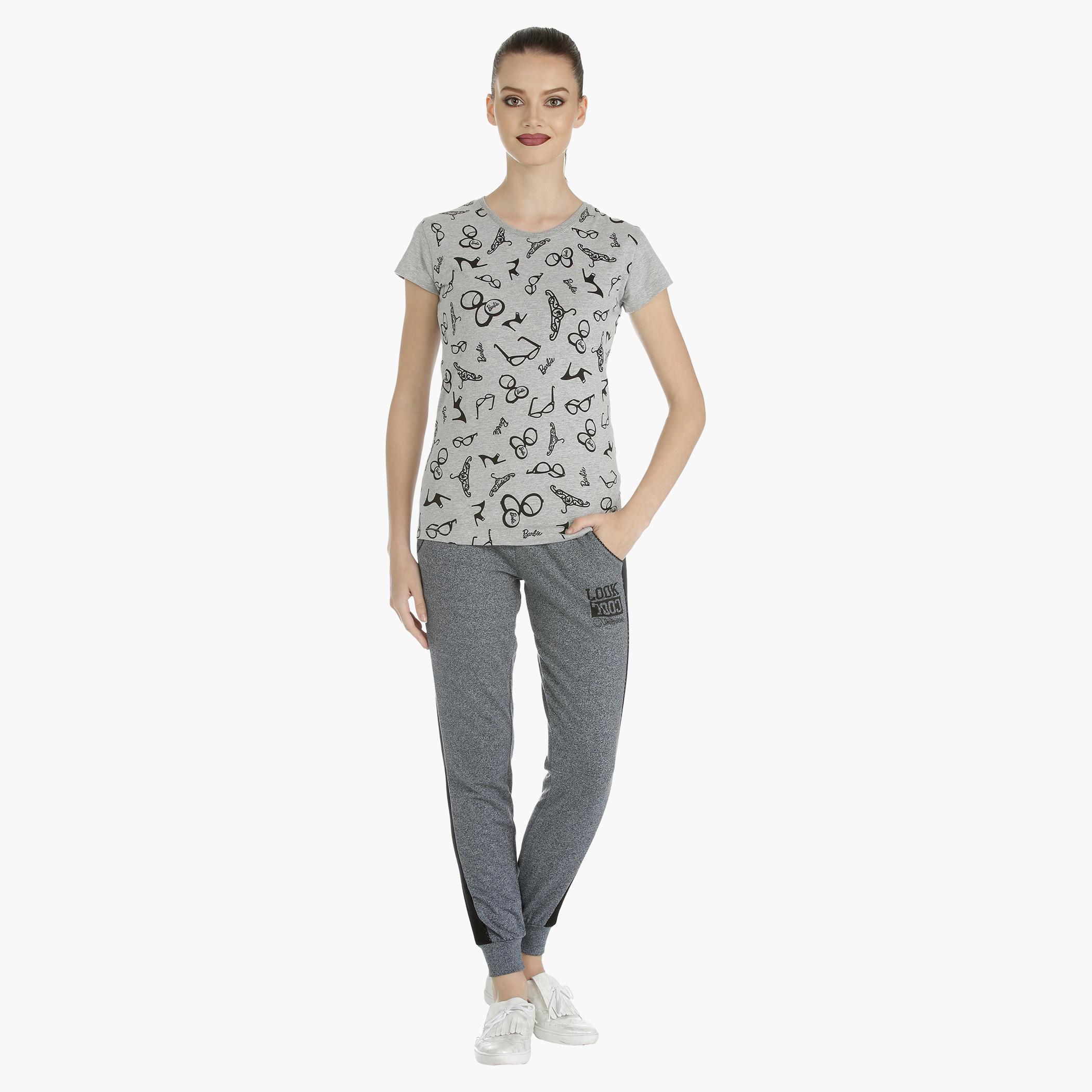 Barbie Printed Top with Short Sleeves-women-clothing-tshirts-image-5