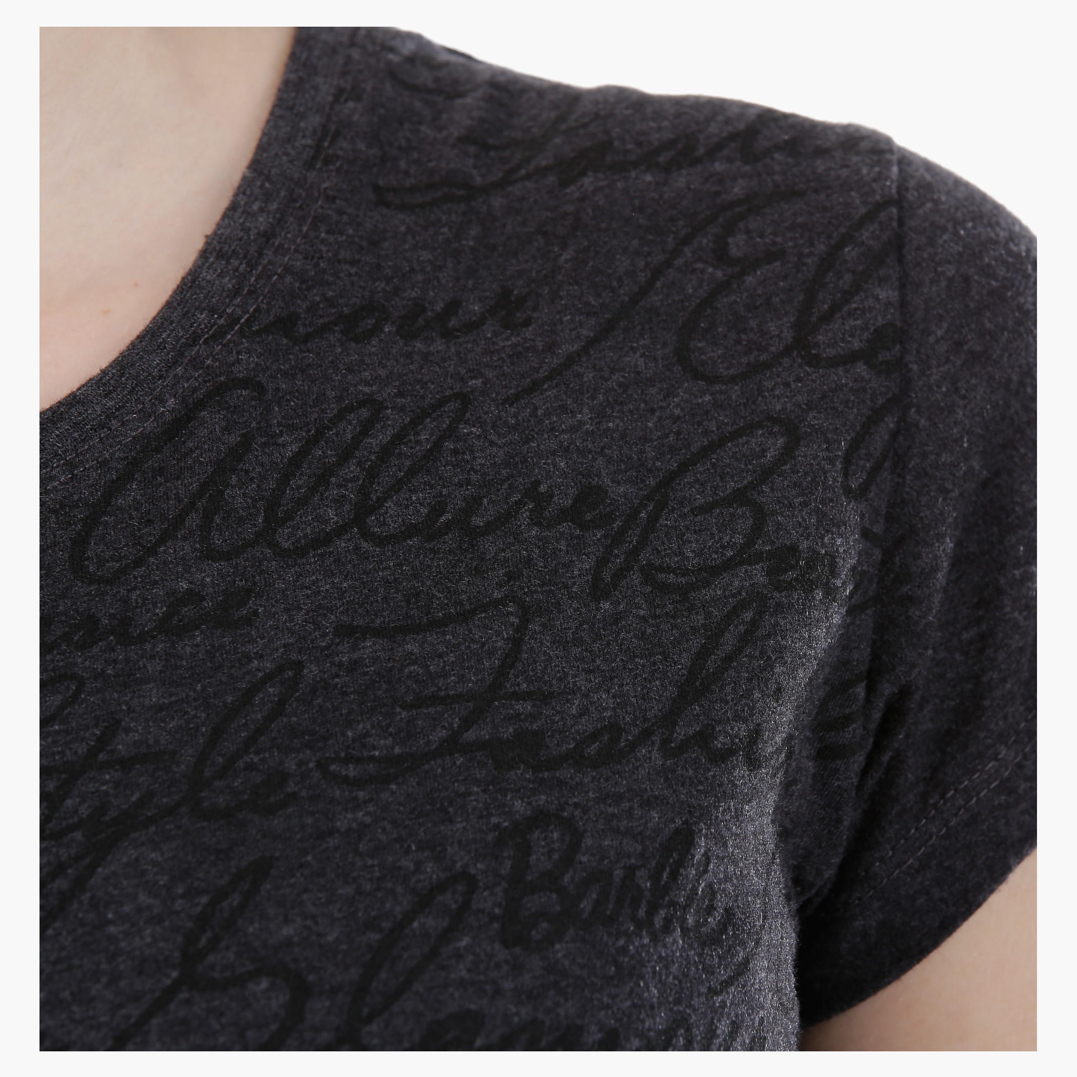 Smiley World Cotton T-Shirt with Short Sleeves and Graphic Print in Regular Fit-women-clothing-tshirts-image-4