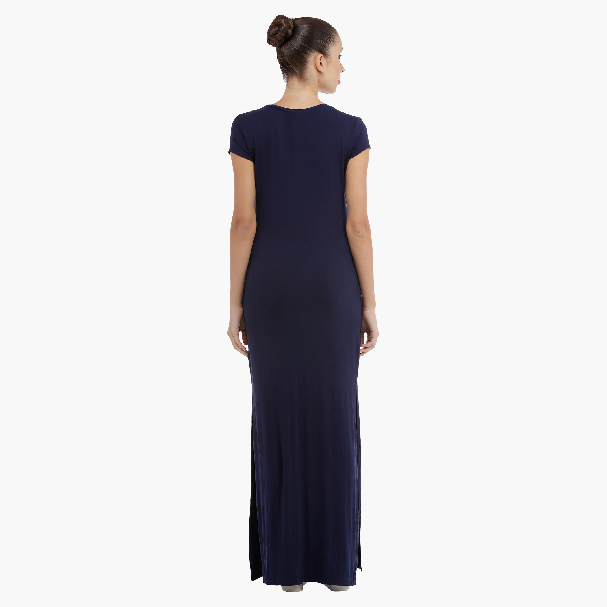 Printed Maxi Dress with Short Sleeves-women-clothing-dresses-image-2