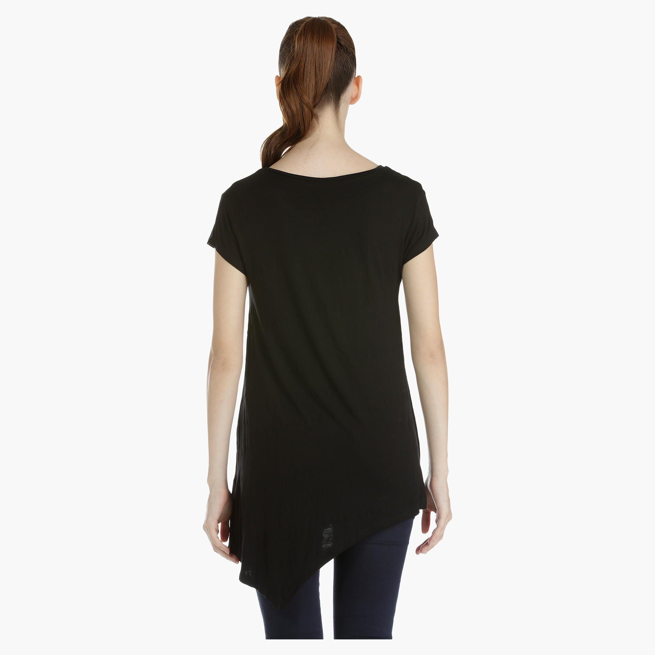 Barbie Asymmetrical T-shirt with Short Sleeves-women-clothing-tshirts-image-2