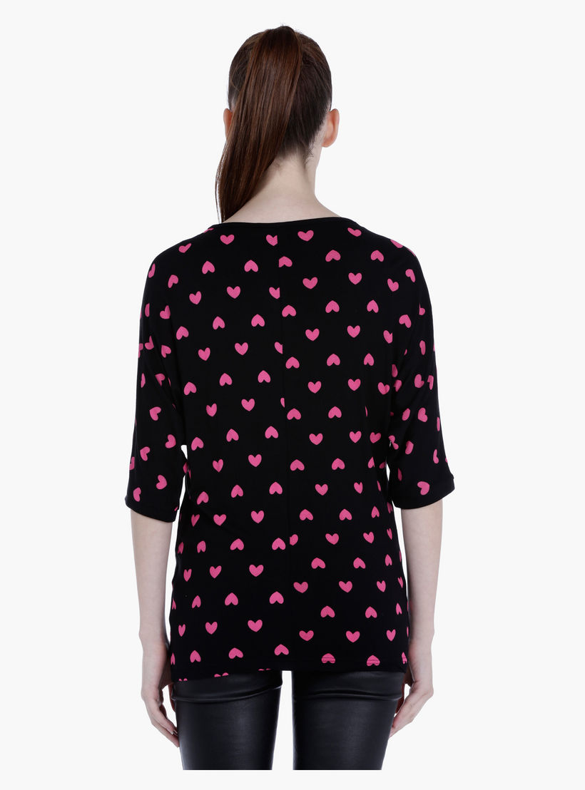 Barbie Tunic with Short Sleeves and All Over Print in Regular Fit-women-clothing-tshirts-image-2