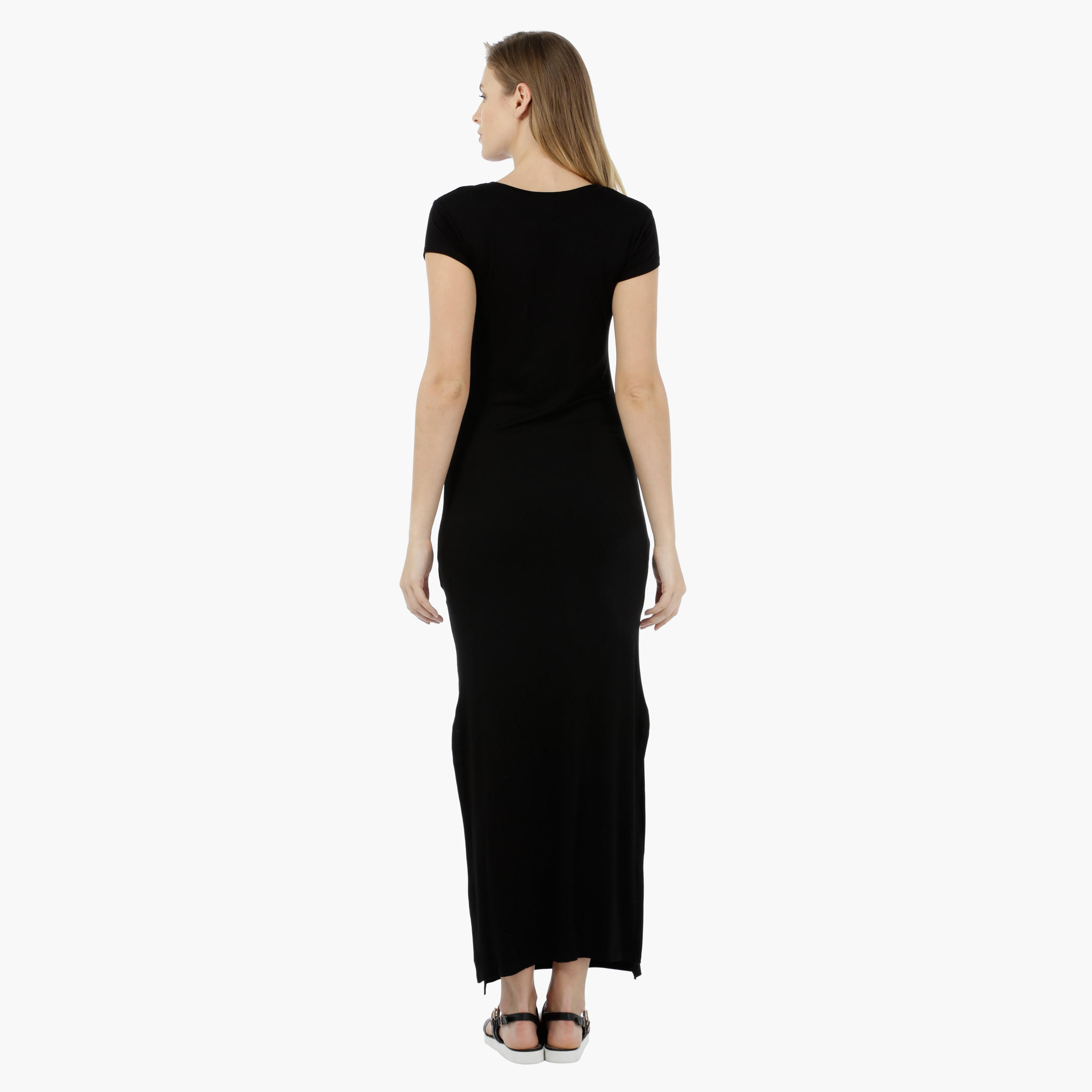 Barbie Short-sleeved Graphic Long Dress-women-clothing-dresses-image-2