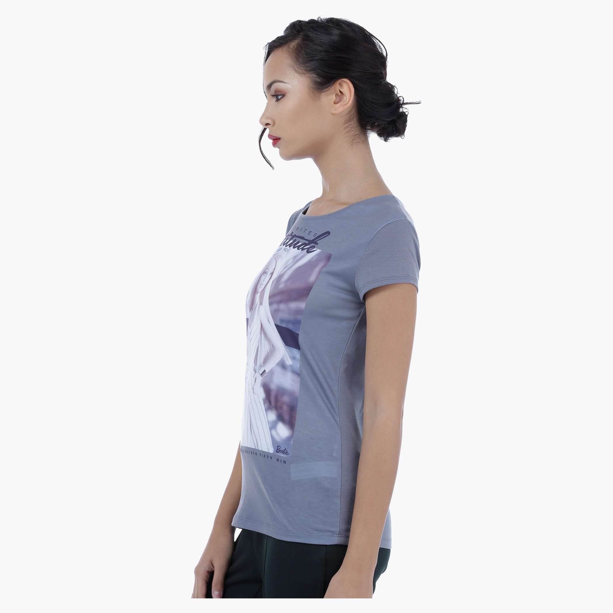 Barbie Printed T-Shirt with Short Sleeves-women-clothing-tshirts-image-3