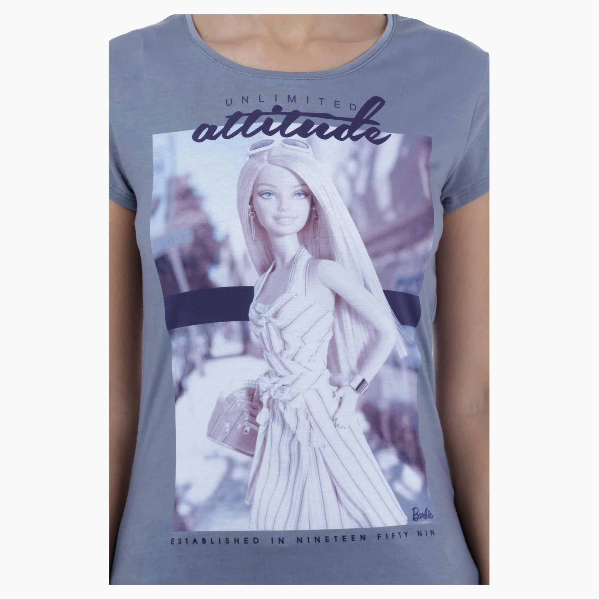 Barbie Printed T-Shirt with Short Sleeves-women-clothing-tshirts-image-4