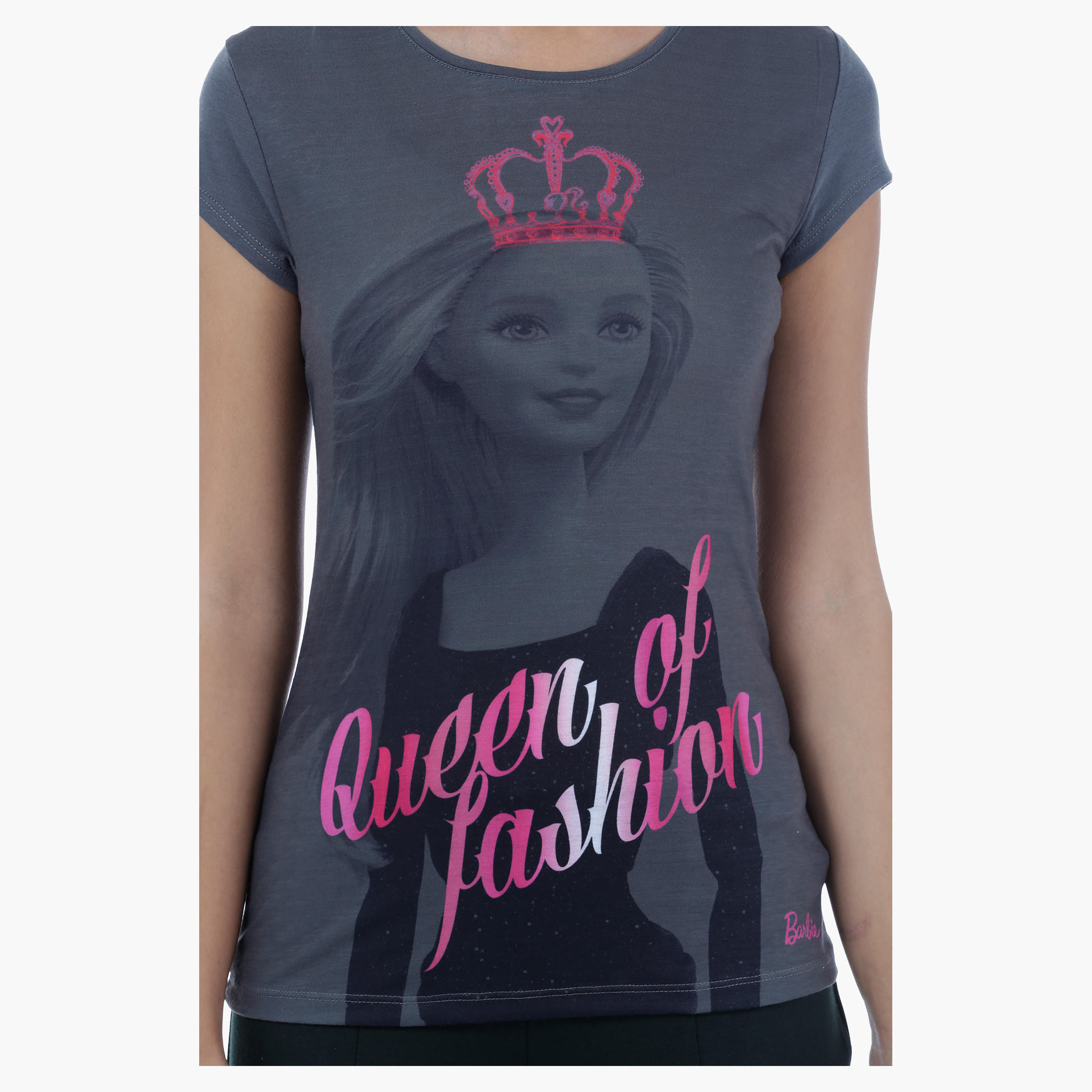 Barbie Printed T-Shirt with Short Sleeves-women-clothing-tshirts-image-2