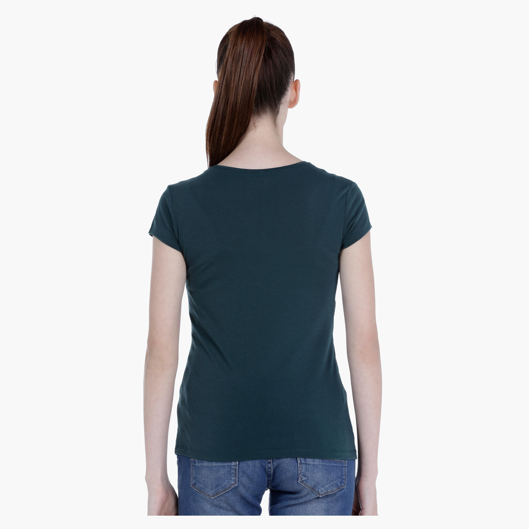 Barbie Graphic Print T-Shirt with Short Sleeves-women-clothing-tshirts-image-2