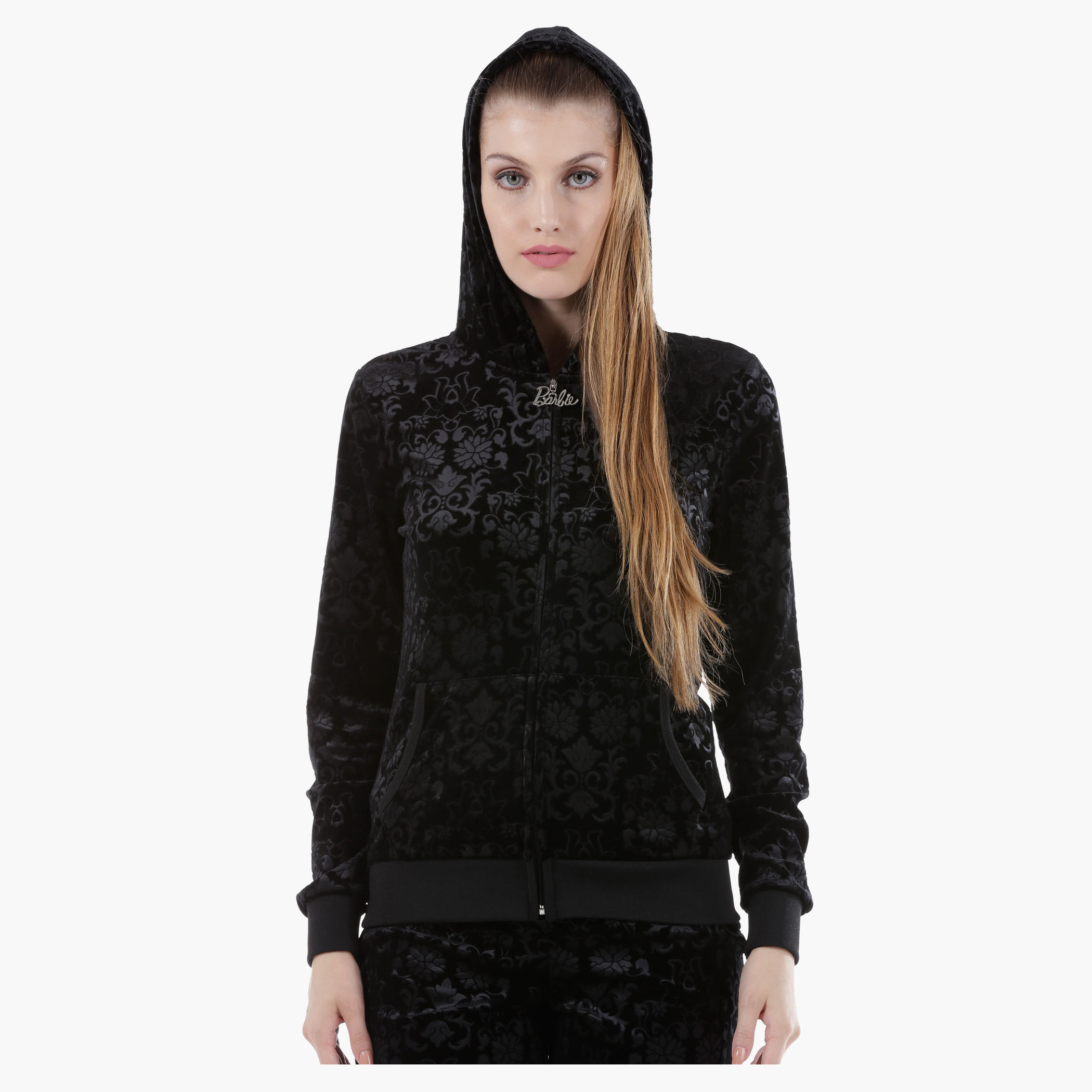 Barbie Printed Jacket in Regular Fit-women-winterwear-hoodiesandsweatshirts-sweatshirts-image-1