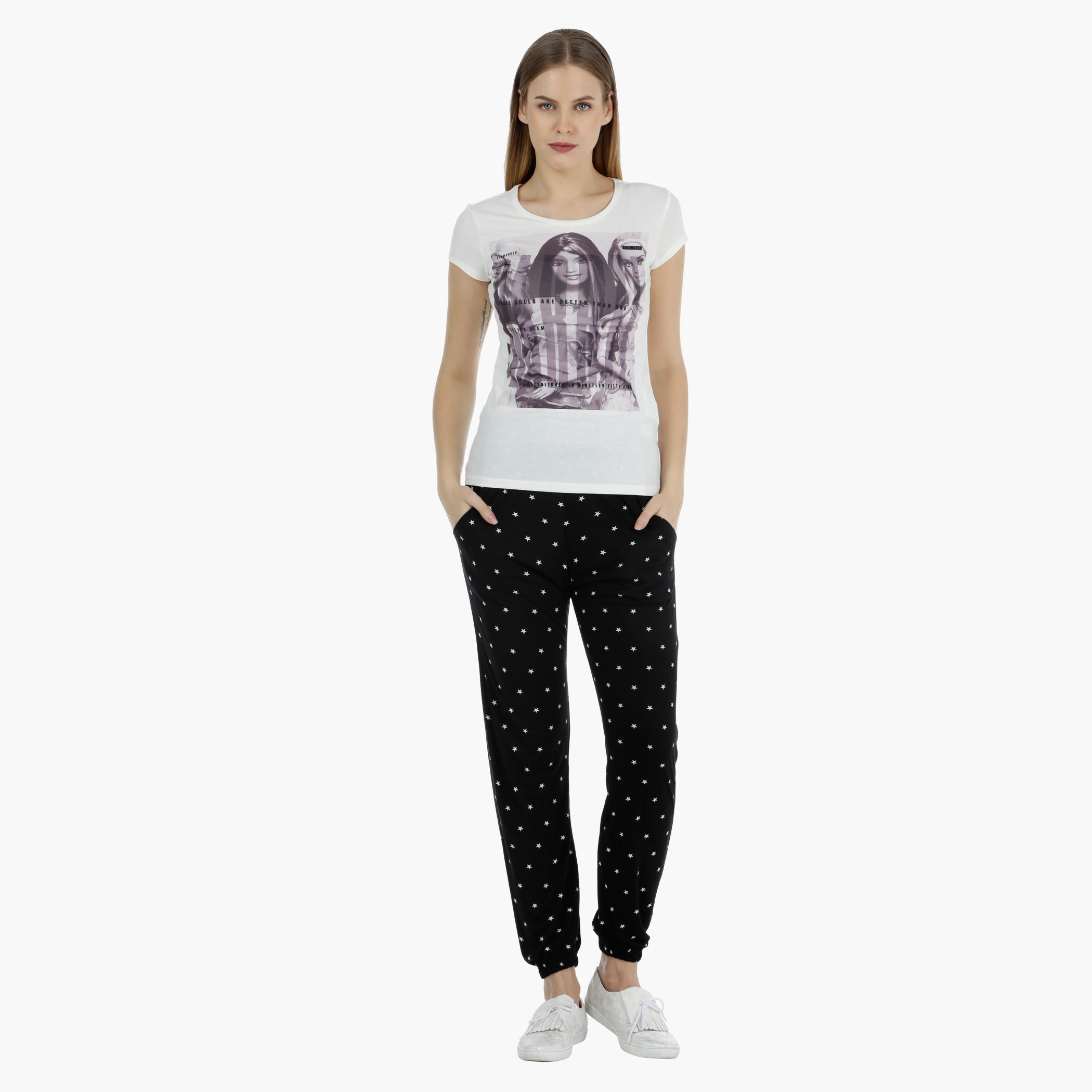 Barbie Photographic Print Short-sleeved T-shirt-women-clothing-tshirts-image-5