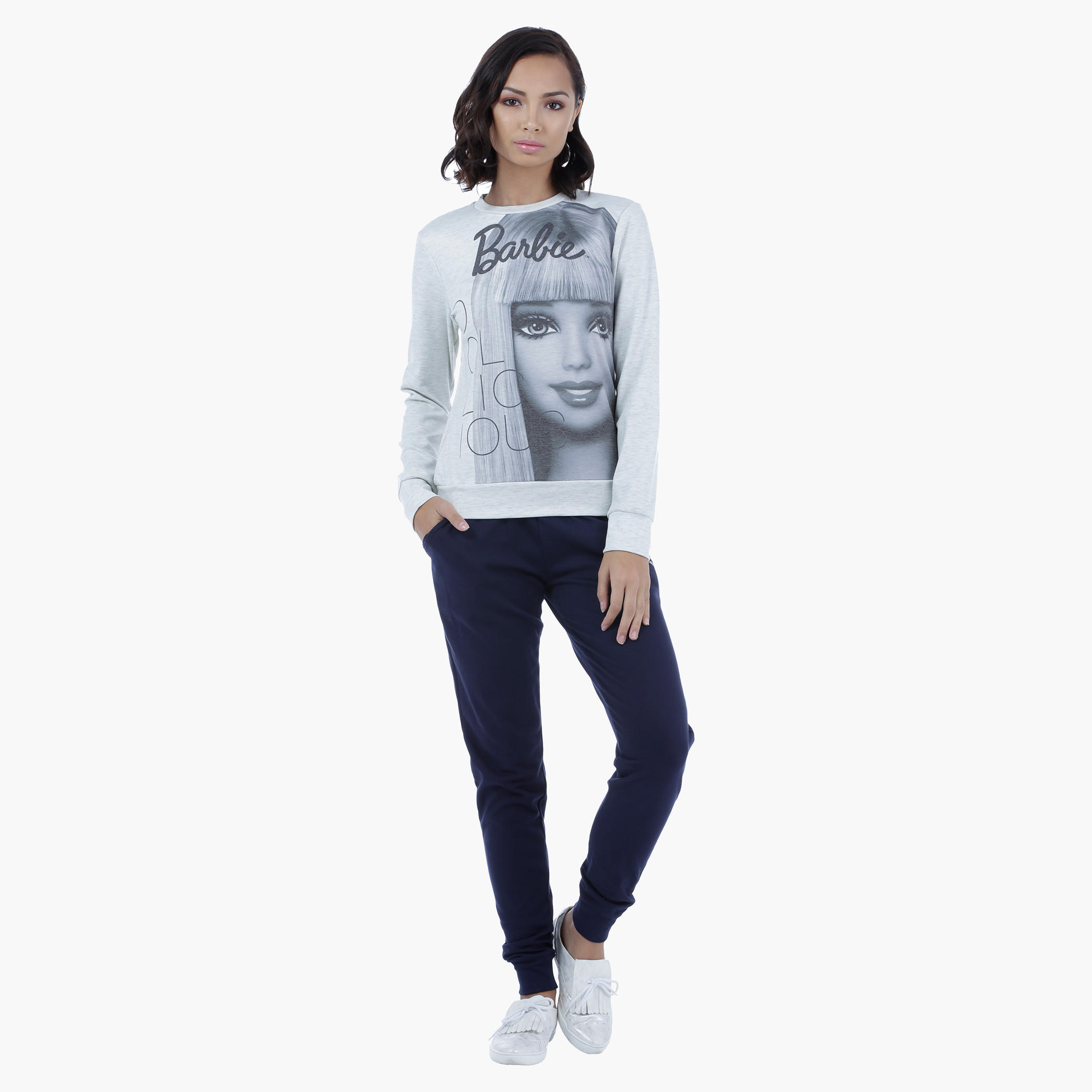 Barbie Printed Sweatshirt with Long Sleeves-women-winterwear-hoodiesandsweatshirts-sweatshirts-image-5