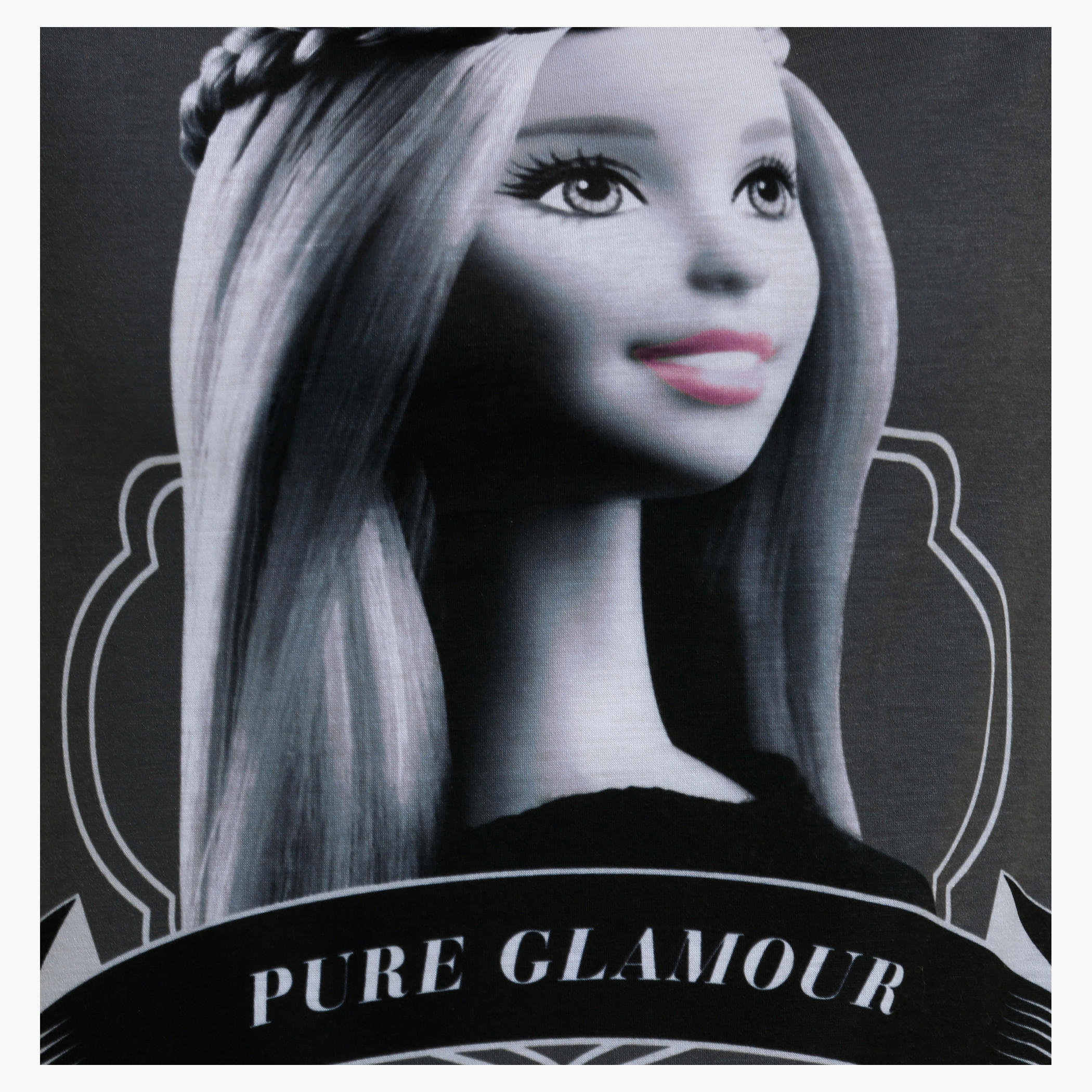 Barbie Print T-Shirt with Round Neck and Short Sleeves-women-clothing-tshirts-image-4