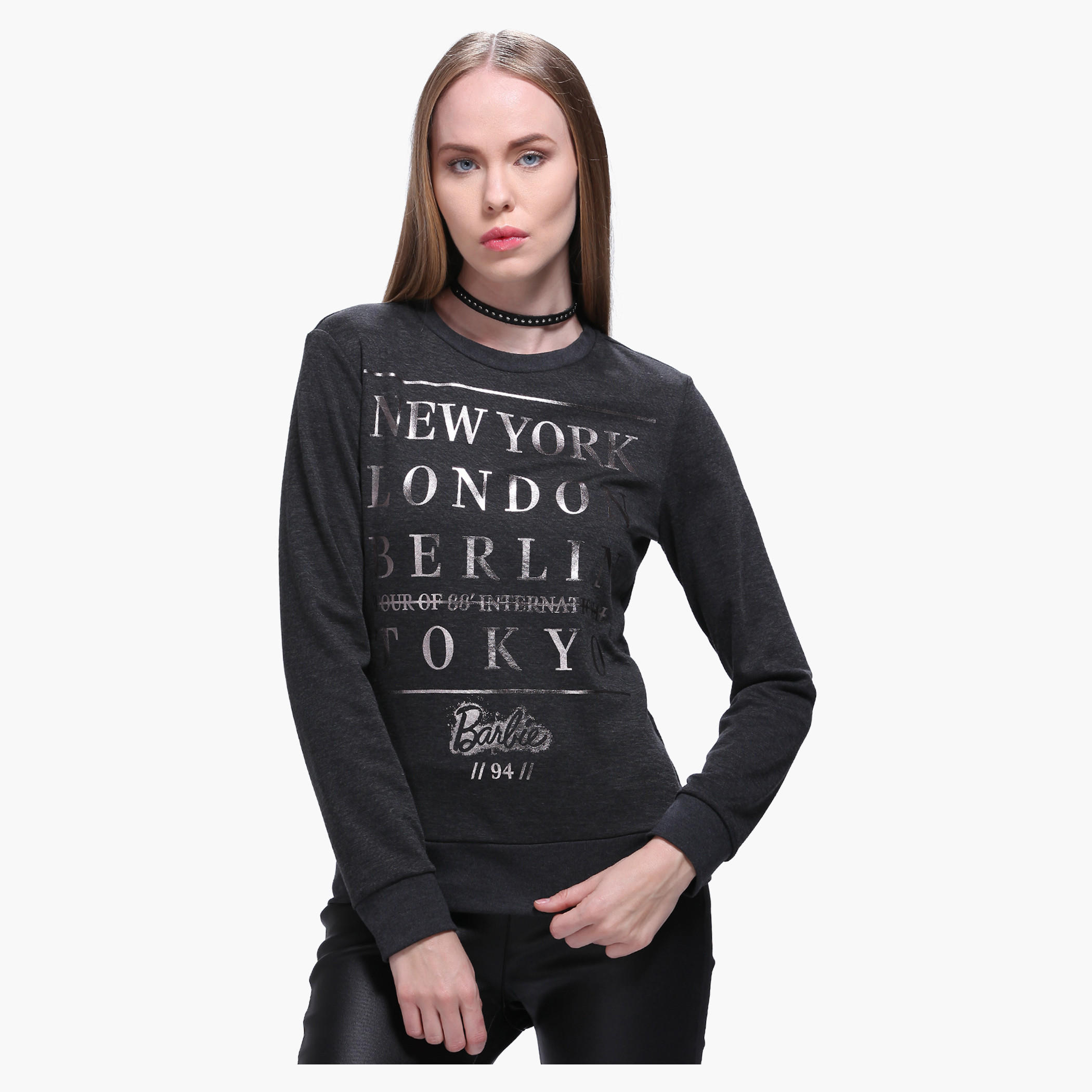 Printed Sweatshirt With Long Sleeves-women-winterwear-hoodiesandsweatshirts-sweatshirts-image-1