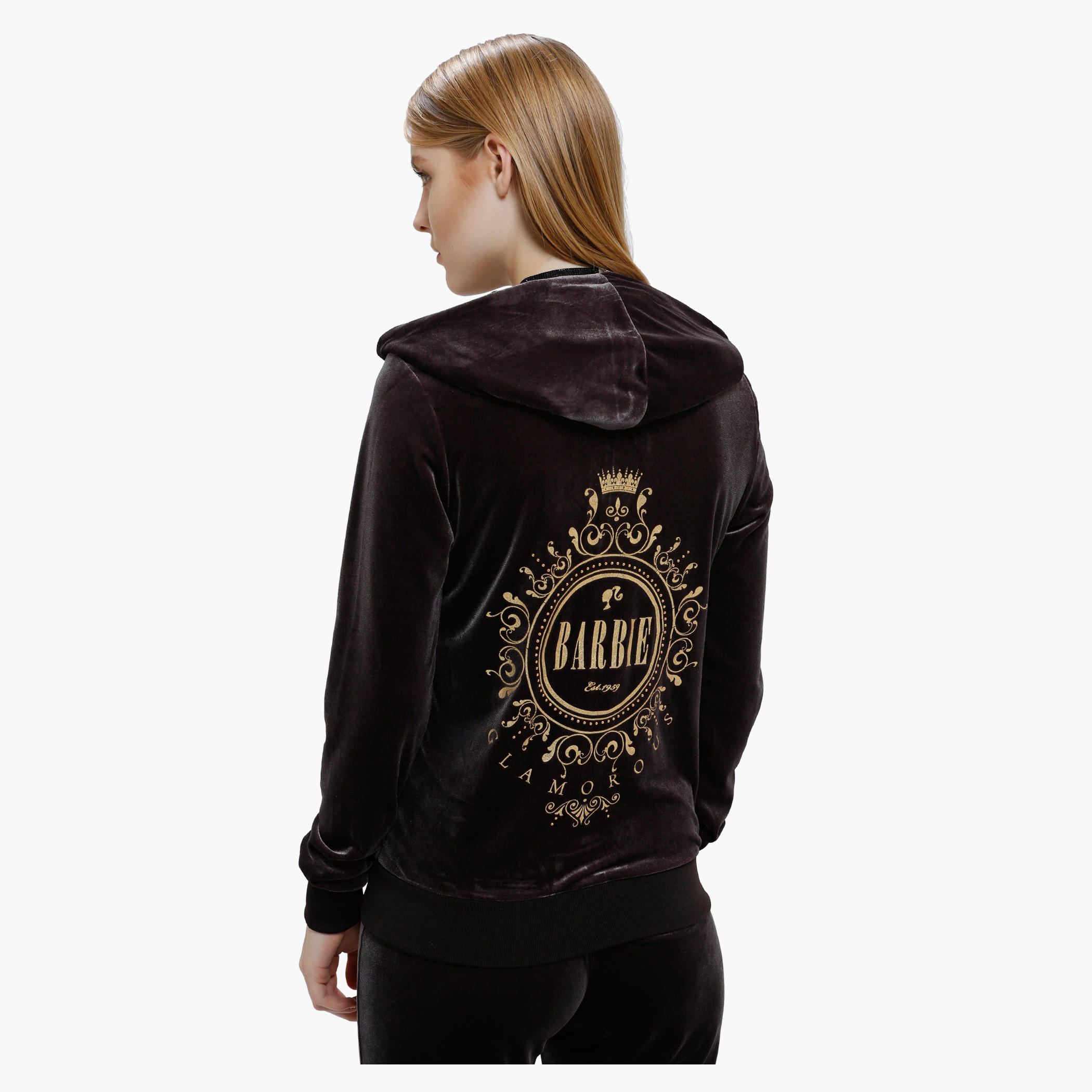 Barbie Printed Long Sleeves Jacket with Hood-women-winterwear-hoodiesandsweatshirts-hoodies-image-2