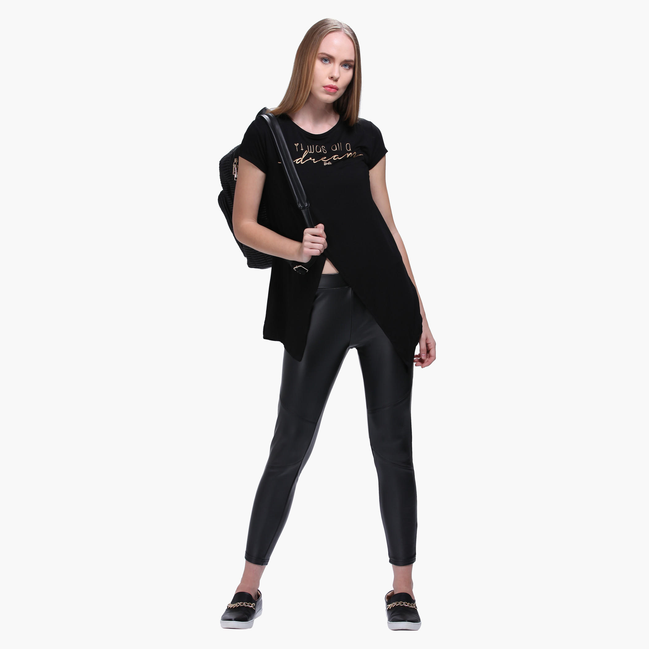 Barbie Printed T-Shirt with Short Sleeves-women-clothing-tshirts-image-5
