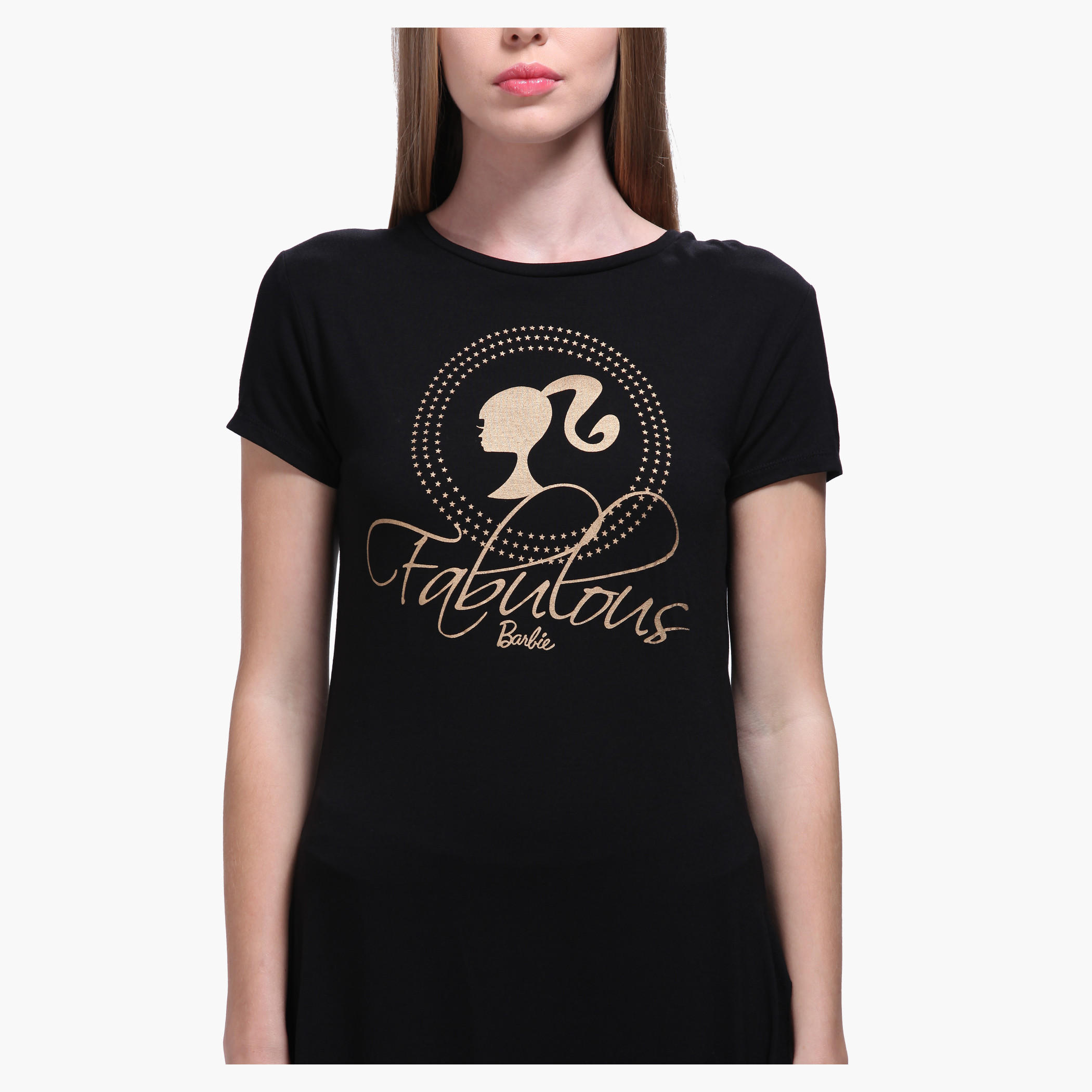 Barbie Printed T-Shirt with Short Sleeves-women-clothing-tshirts-image-4
