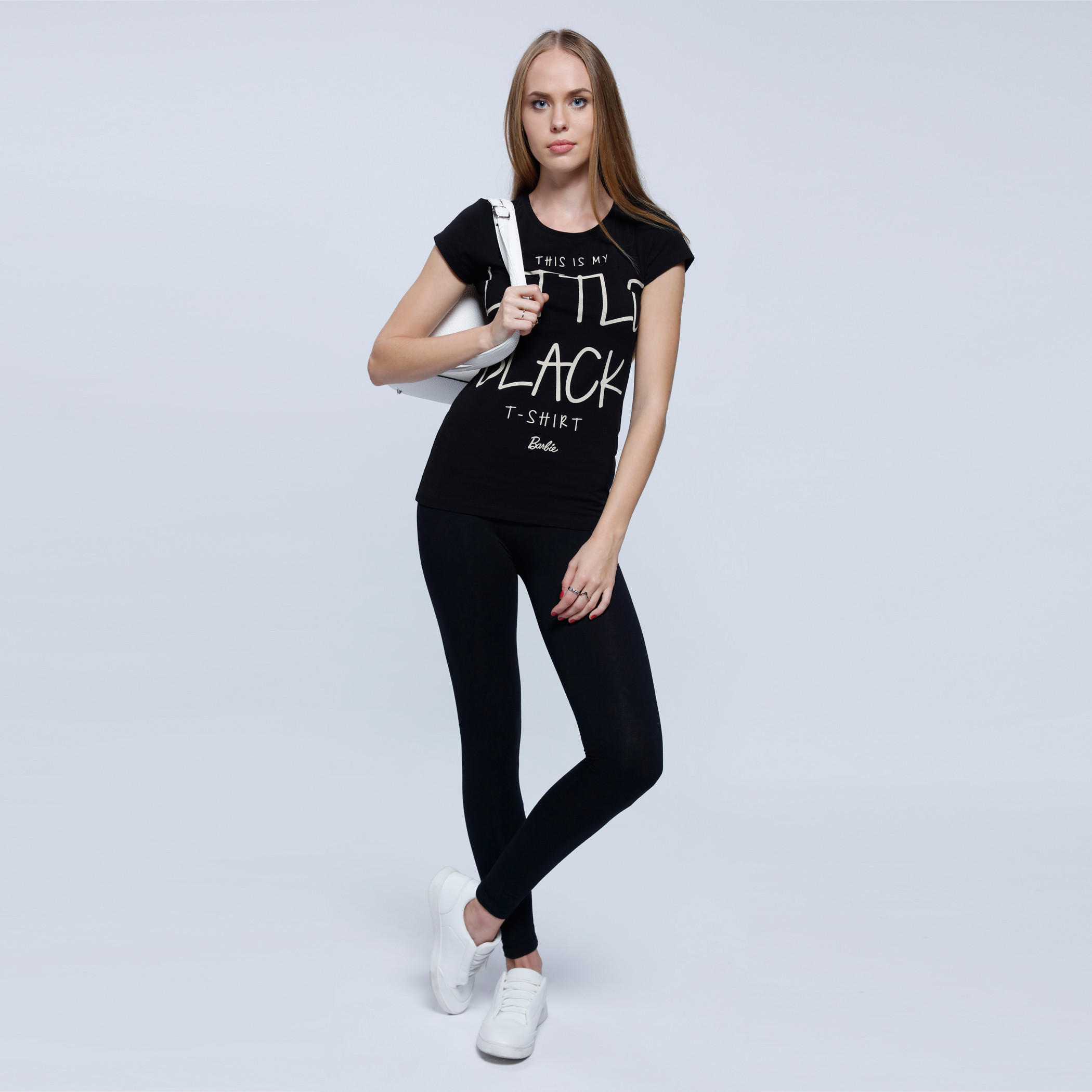 Barbie Printed T-Shirt with Round Neck and Short Sleeves-women-clothing-tshirts-image-5