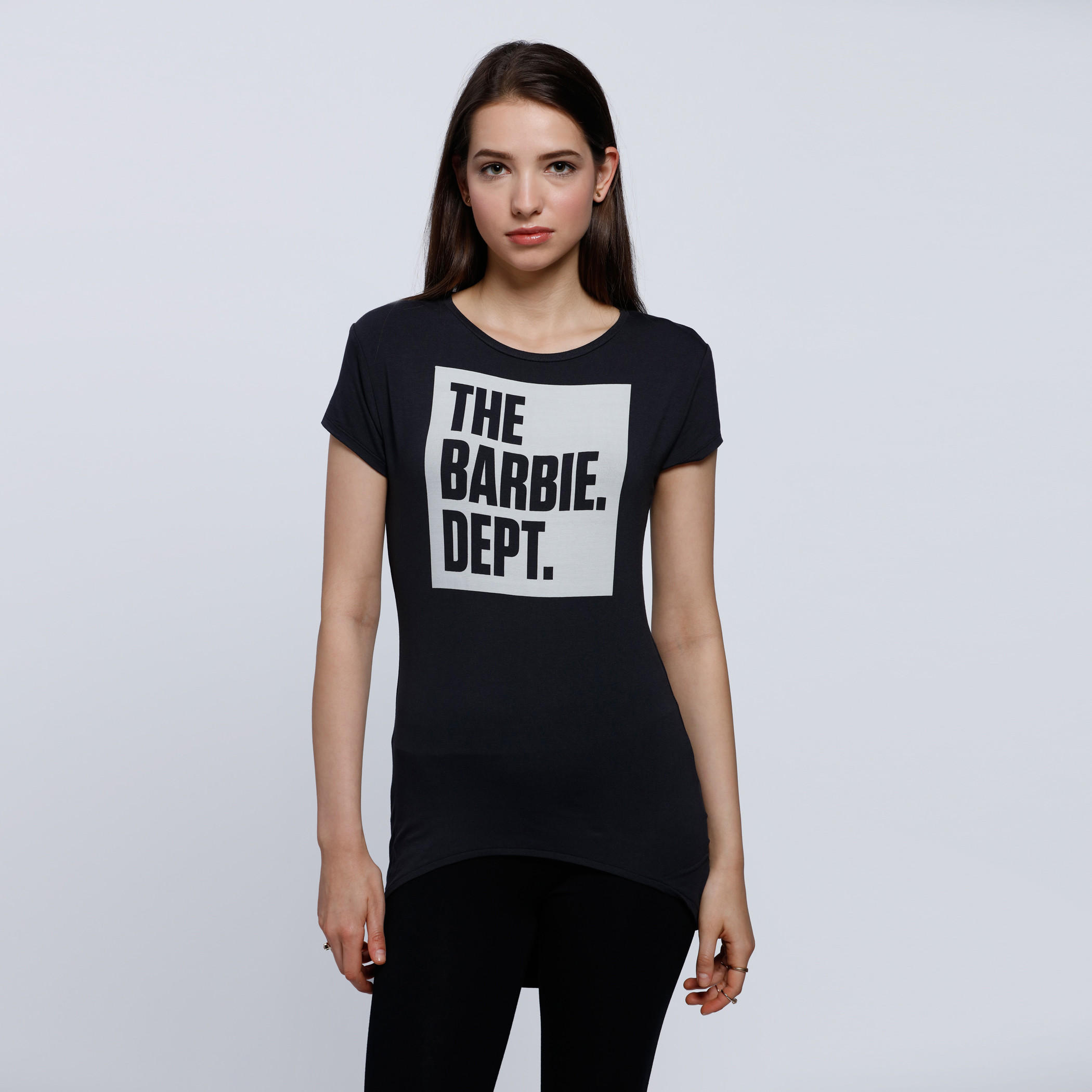 Barbie Printed T-Shirt with Round Neck and Short Sleeves -women-clothing-tshirts-image-1
