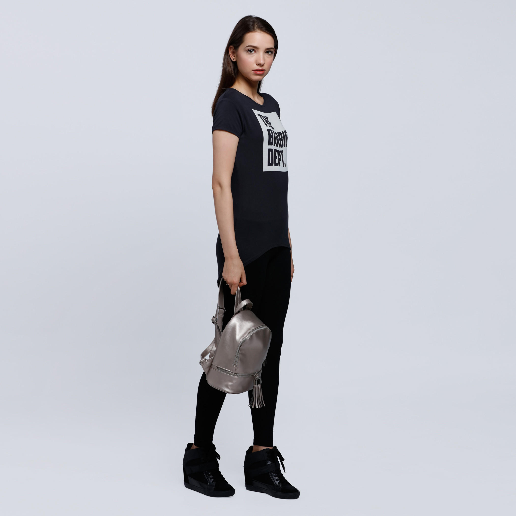 Barbie Printed T-Shirt with Round Neck and Short Sleeves -women-clothing-tshirts-image-5