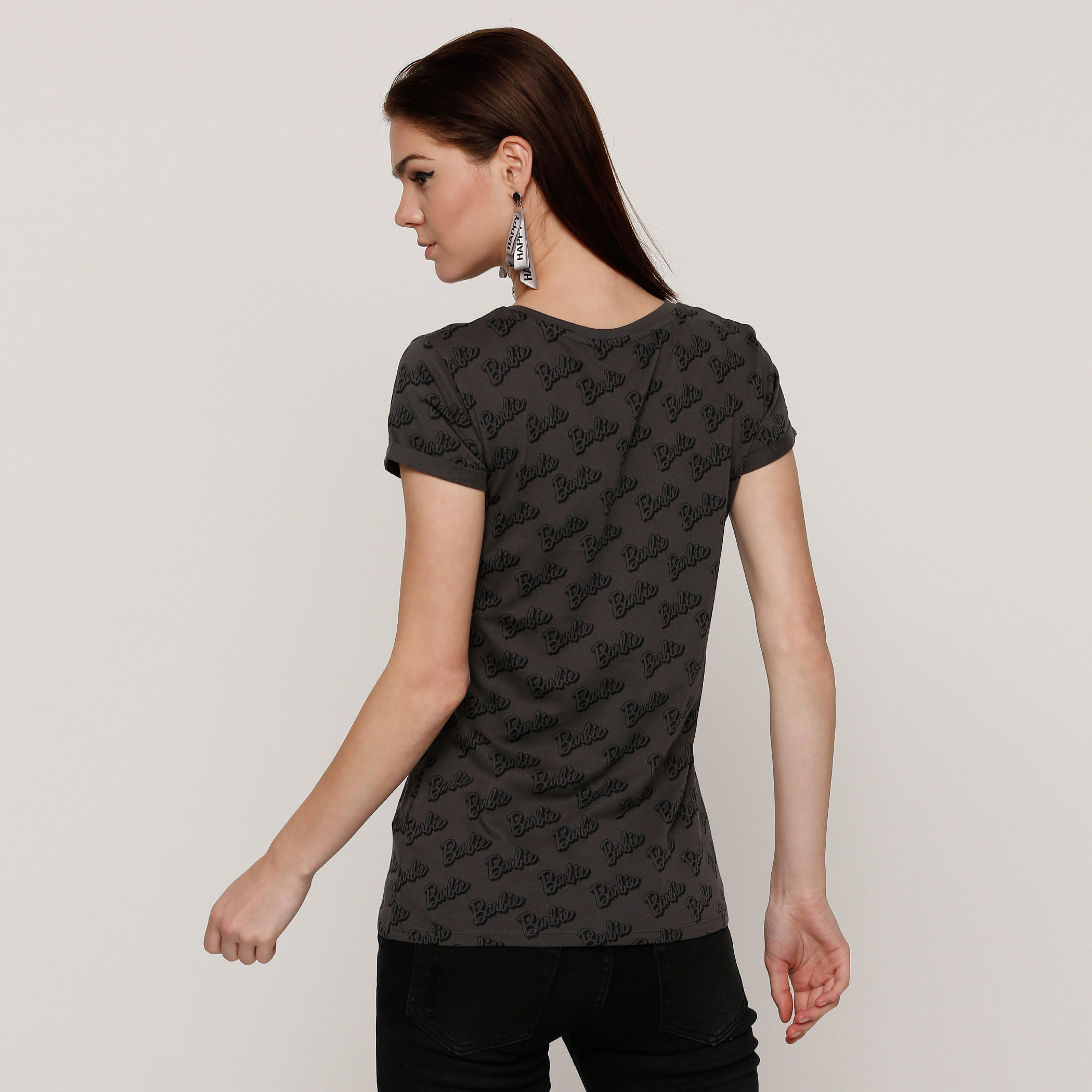 Barbie Printed Round Neck T-Shirt-women-clothing-tshirts-image-2