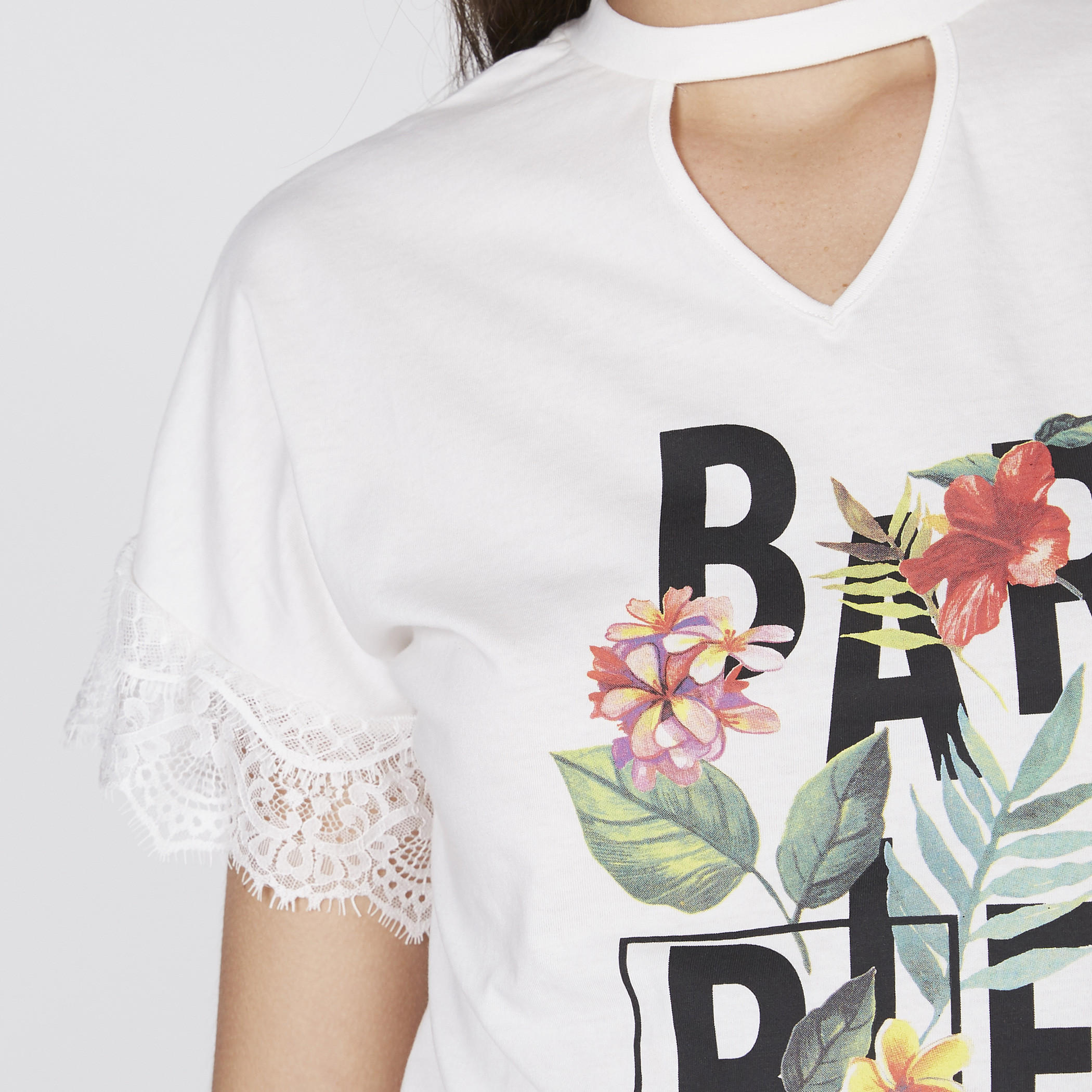 Barbie Printed Lace Detail Top with Short Sleeves-women-clothing-shirtsandblouses-blouses-image-3
