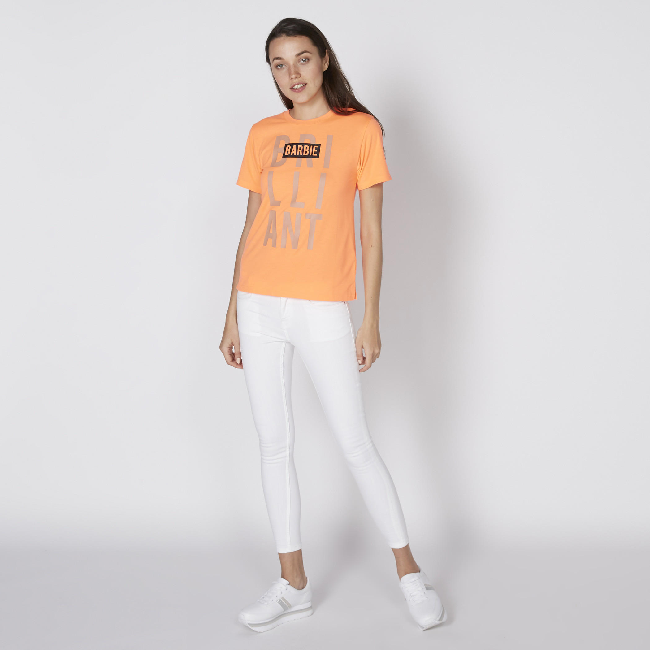 Barbie Printed T-Shirt with Round Neck and Short Sleeves-women-clothing-tshirts-image-2