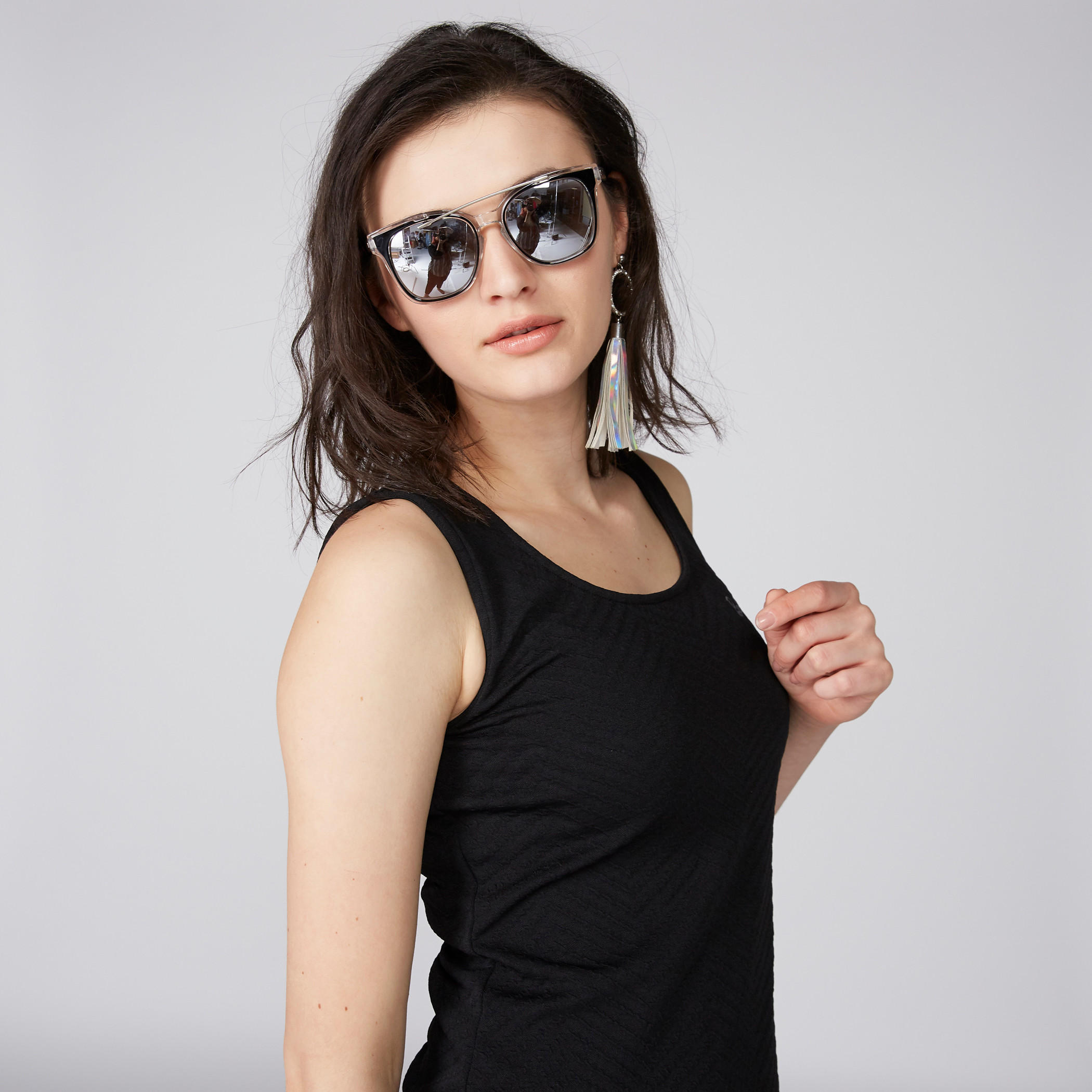 Barbie Texture Sleeveless  Bodycon Dress with Scoop Neck-women-clothing-dresses-image-1