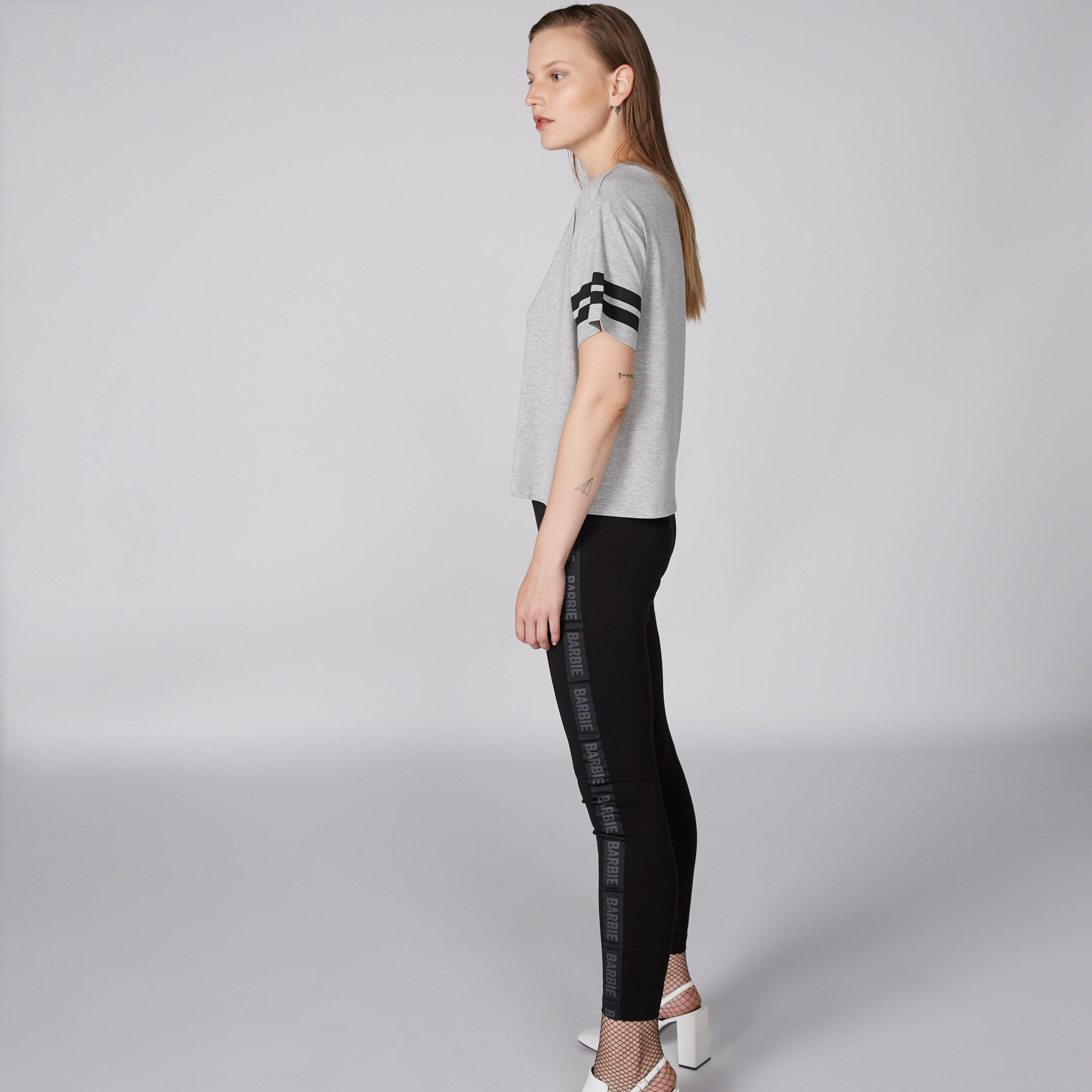 Barbie Printed T-Shirt with Round Neck and Short Sleeves-women-clothing-tshirts-image-2