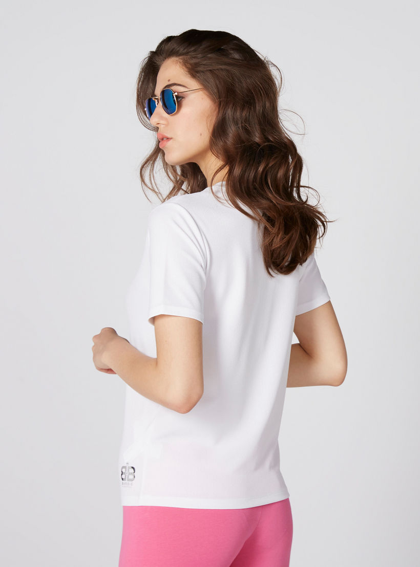 تيشيرت بياقة مستديرة وأكمام قصيرة من باربي-women-clothing-tshirts-image-2