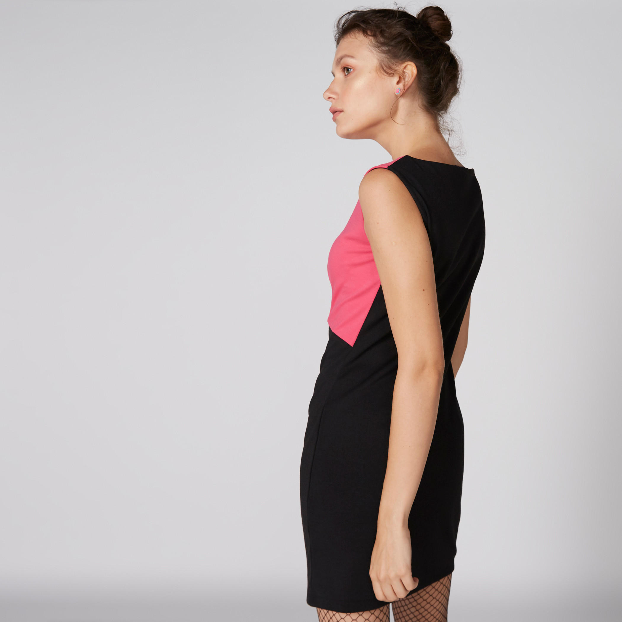Barbie Sleeveless Mini Bodycon Dress with Round Neck-women-clothing-dresses-image-2