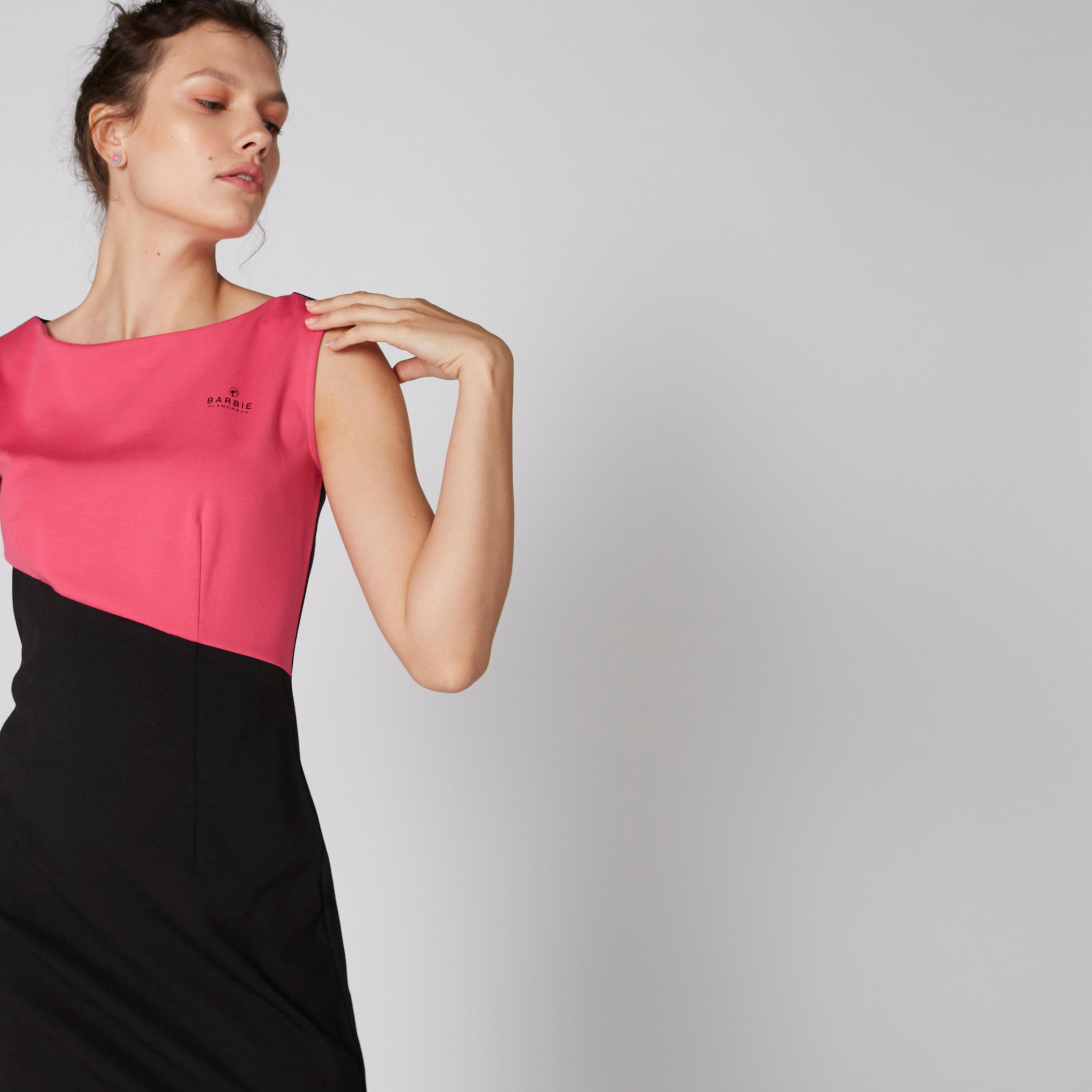 Barbie Sleeveless Mini Bodycon Dress with Round Neck-women-clothing-dresses-image-4