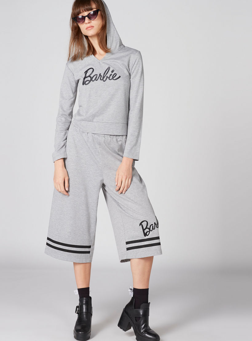 بنطال واسع الساقين بخصر مطاطي وطبعات باربي-women-clothing-bottoms-trousers-image-4