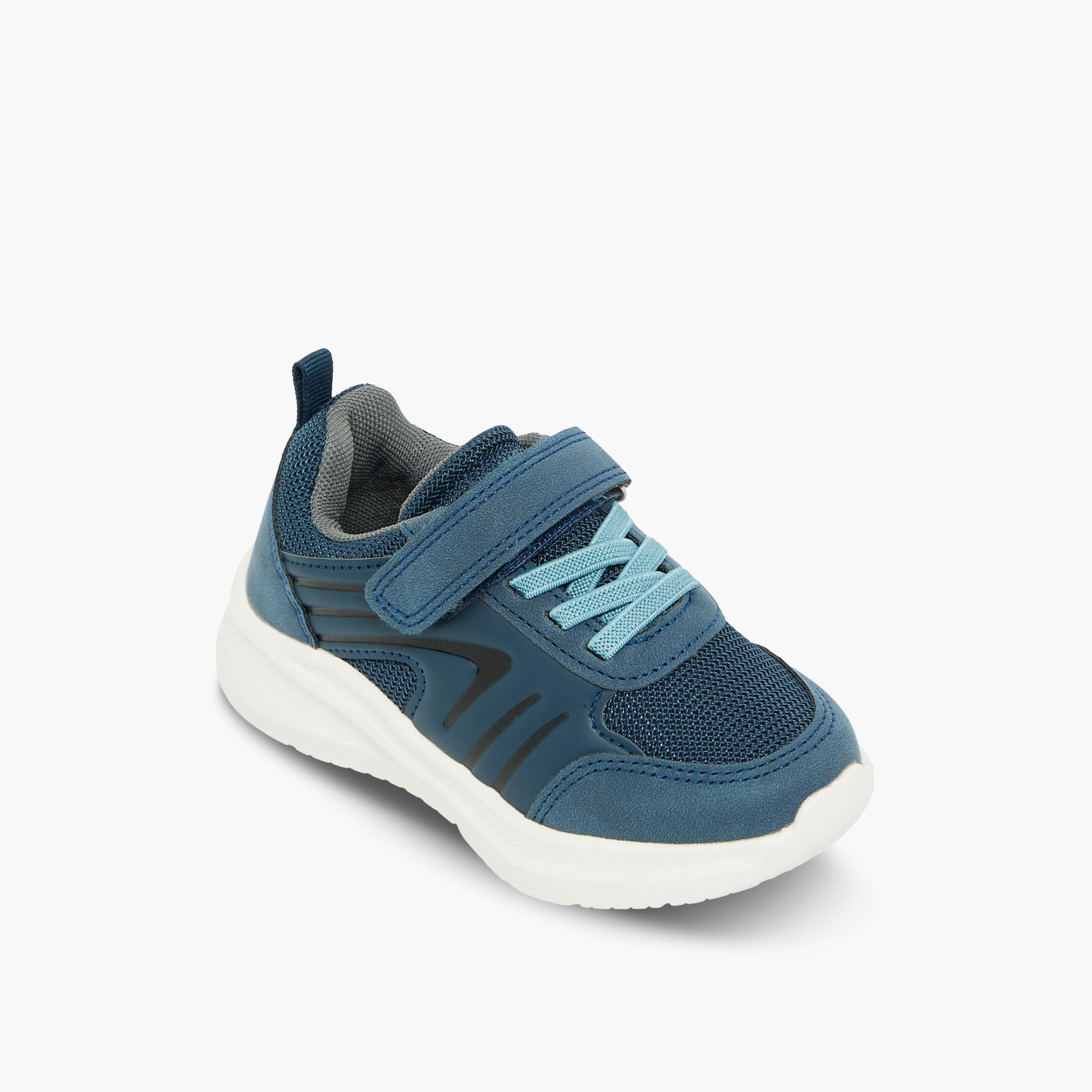 حذاء سنيكرز برقبة كاحل بشريط إغلاق لاصق للأولاد من جونيورز-boys-shoes-sneakers-image-2