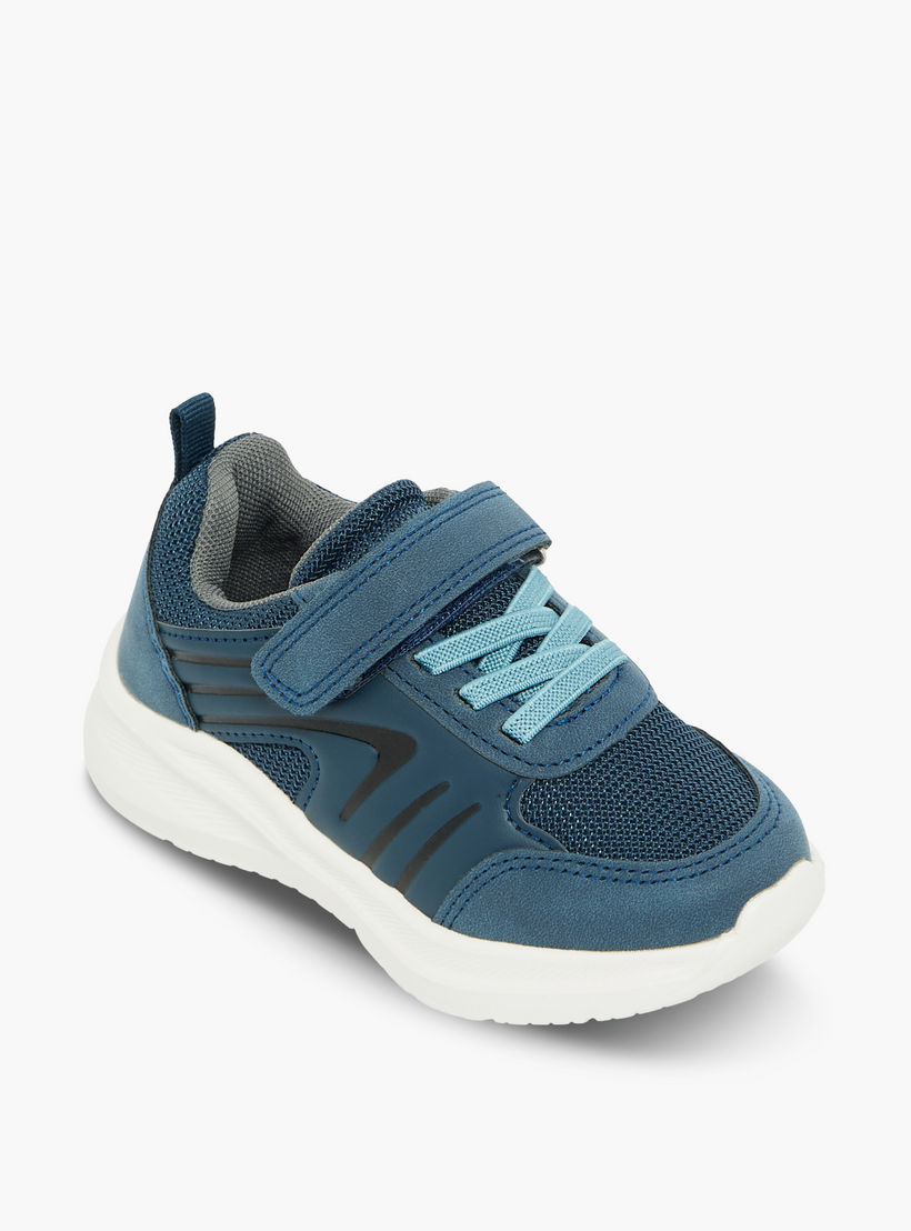 حذاء سنيكرز برقبة كاحل بشريط إغلاق لاصق للأولاد من جونيورز-boys-shoes-sneakers-image-2