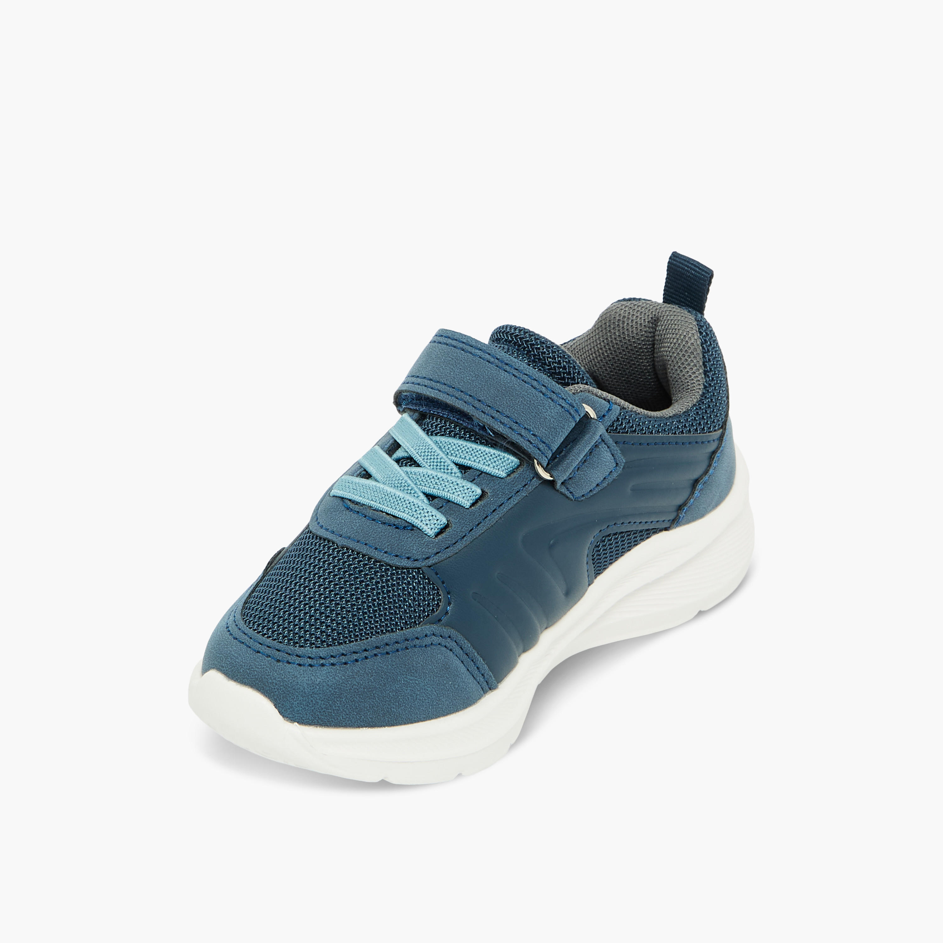 حذاء سنيكرز برقبة كاحل بشريط إغلاق لاصق للأولاد من جونيورز-boys-shoes-sneakers-image-4