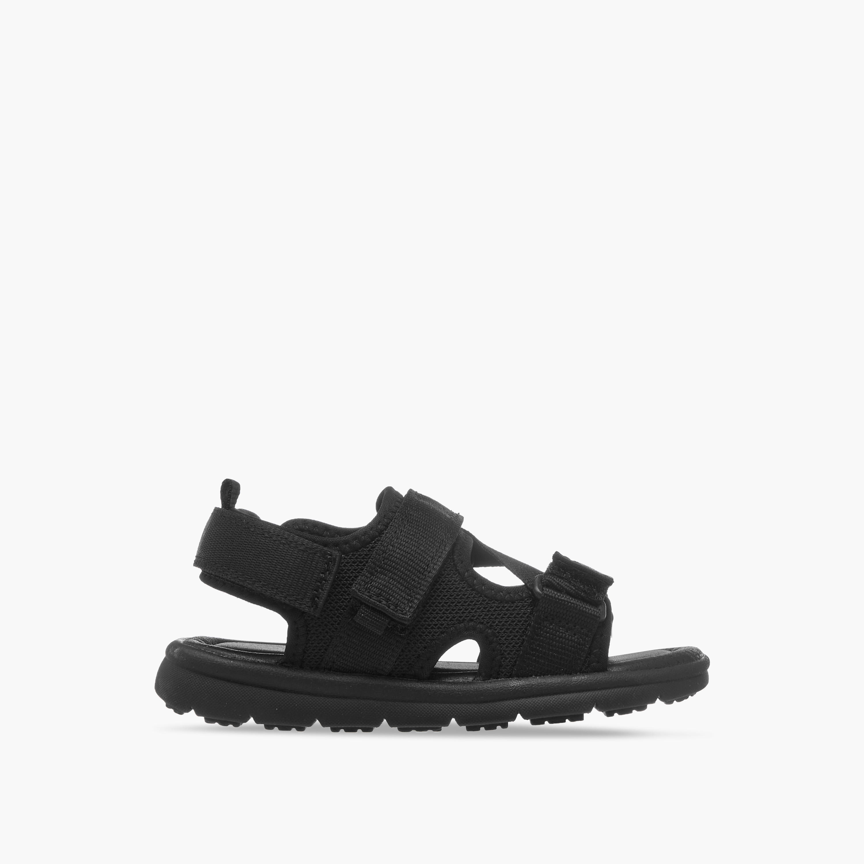 Juniors Textured Floaters with Hook and Loop Closure-boys-shoes-sandals-image-2