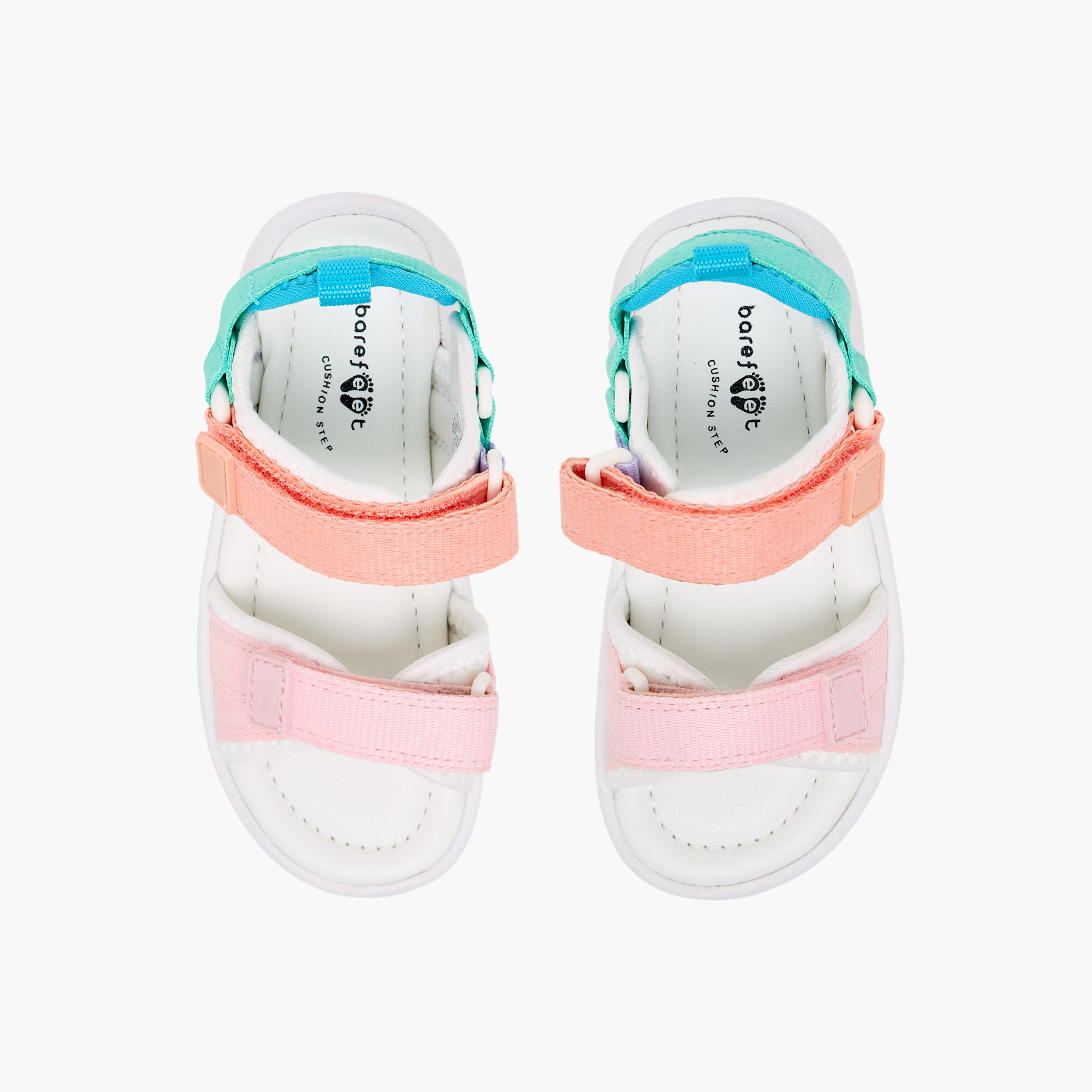 Barefeet Girls Colourblock Hook and Loop Sandals-girls-shoes-sandals-image-1