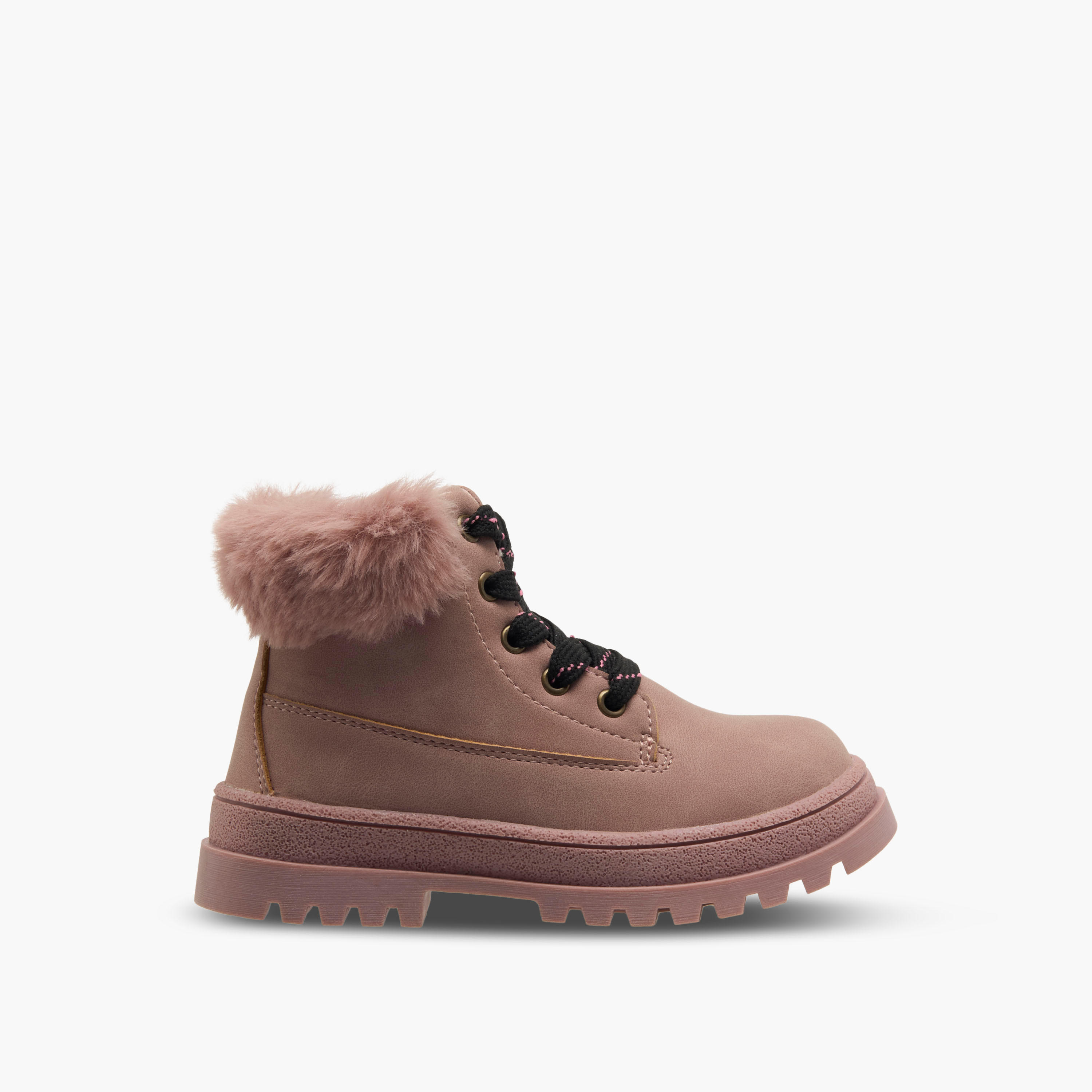 Flora Bella Girls Faux Fur Detail High Cut Boots-girls-shoes-boots-image-3