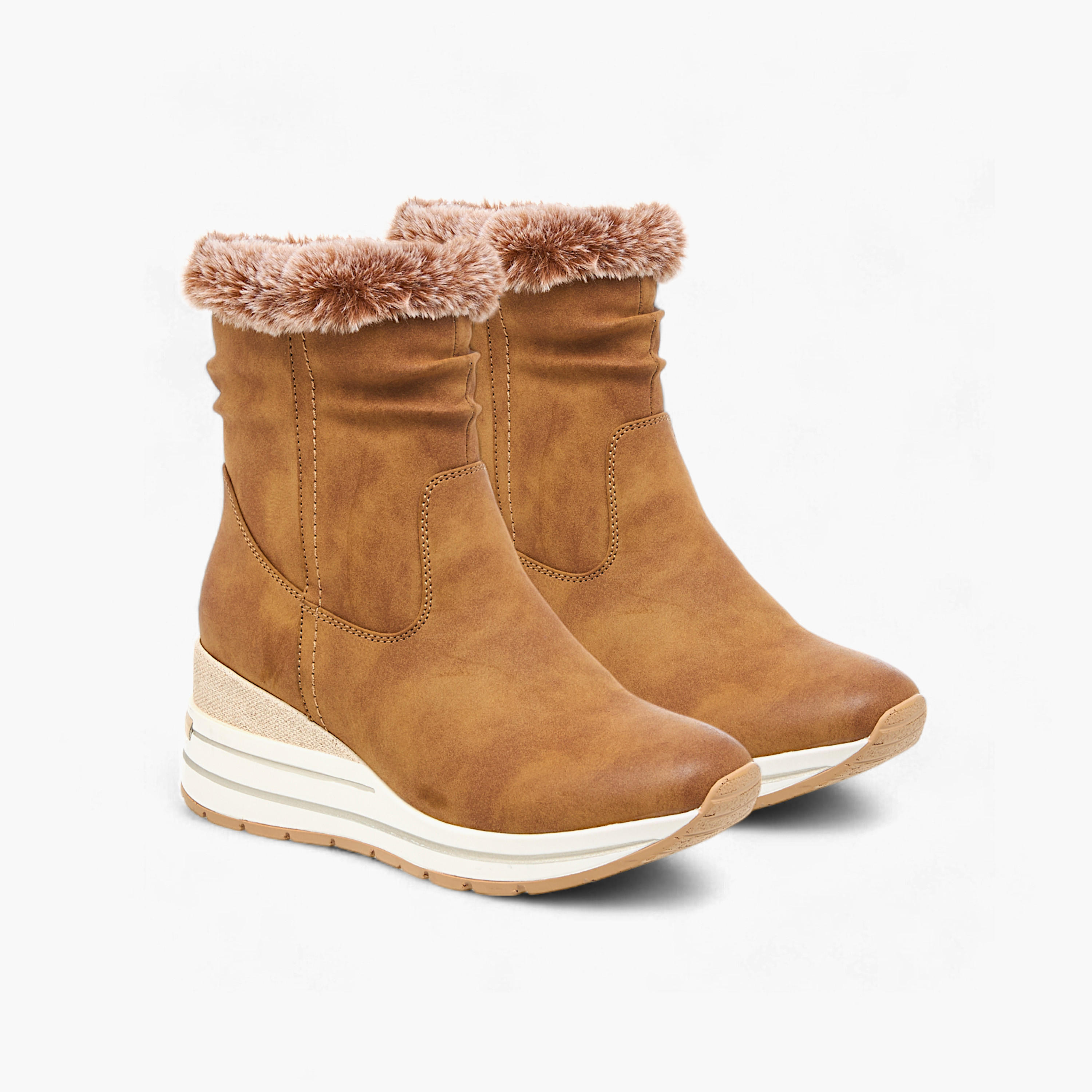 بوت بطول الكاحل بكعب سميك وسحاب إغلاق للنساء من سيليست-women-shoes-boots-image-1