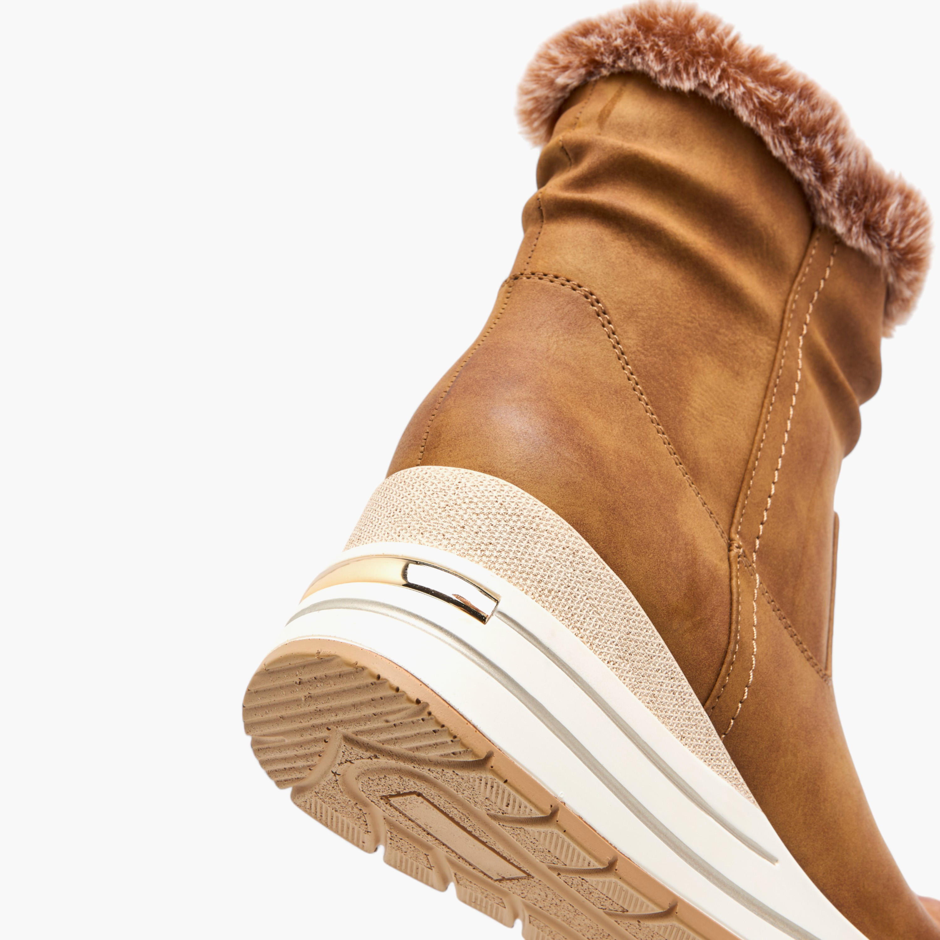 بوت بطول الكاحل بكعب سميك وسحاب إغلاق للنساء من سيليست-women-shoes-boots-image-5