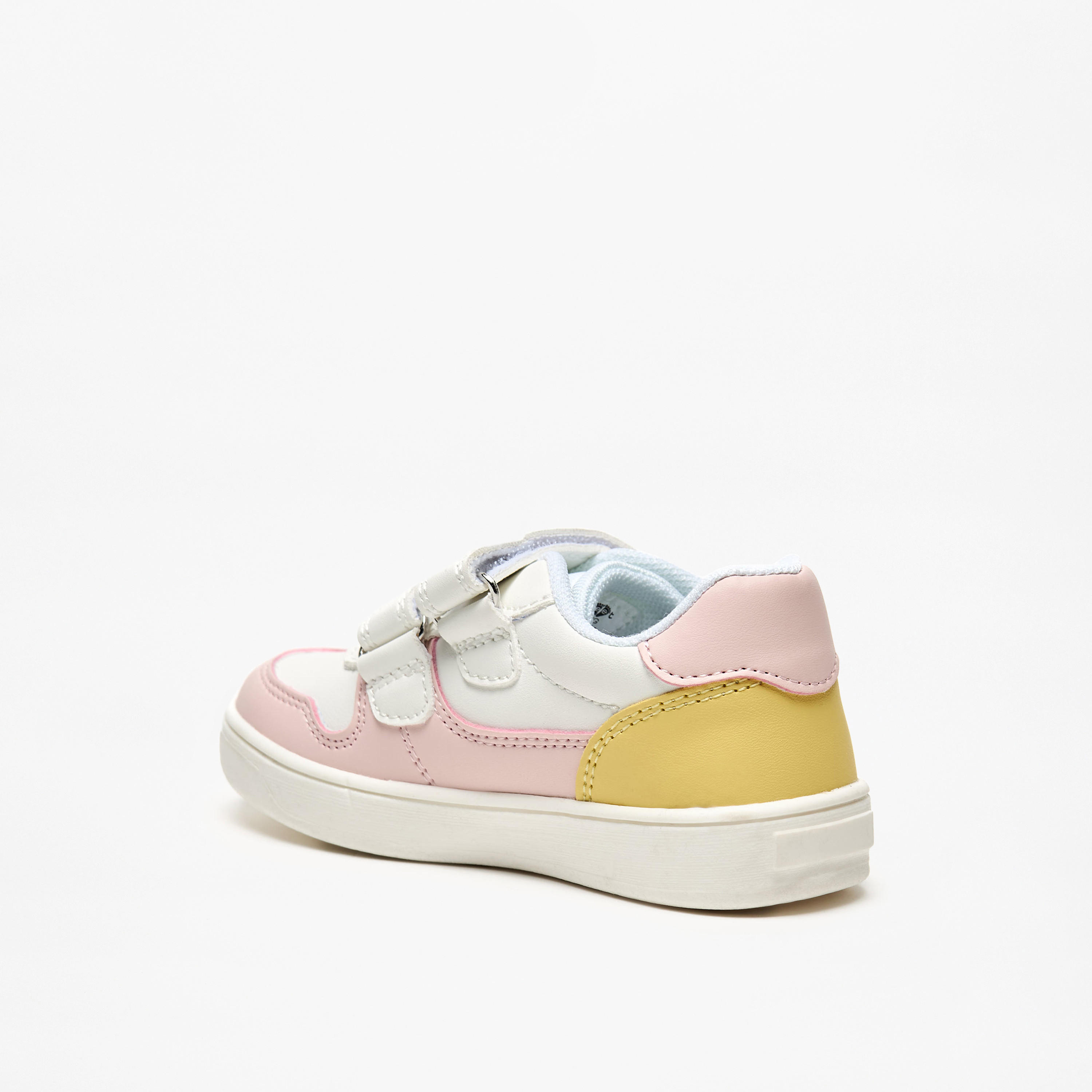 Barefeet Colourblock Lightweight Sneakers with Hook and Loop Closure-girls-shoes-sneakers-image-2